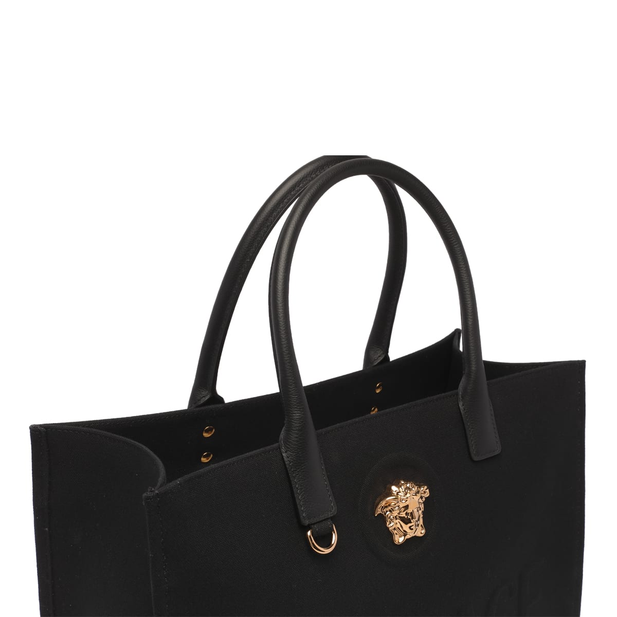 Shop Versace La Medusa Large Tote Bag In Black