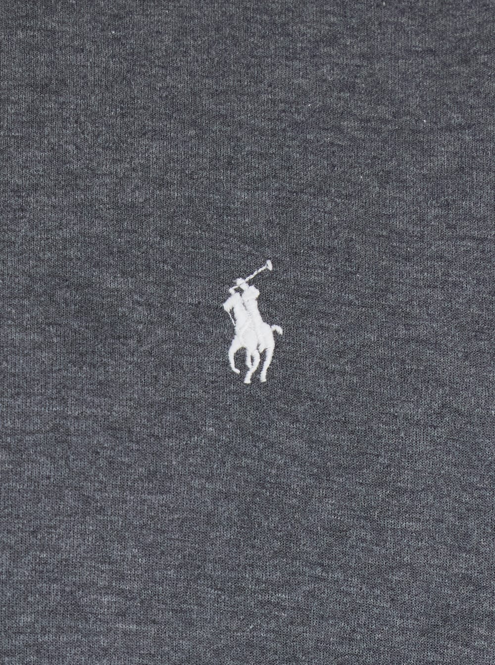 Polo Ralph Lauren Grey Sweatshirt With Drawstring Hood And Pony Embroidery On The Front In Cotton Blend Man In Gray