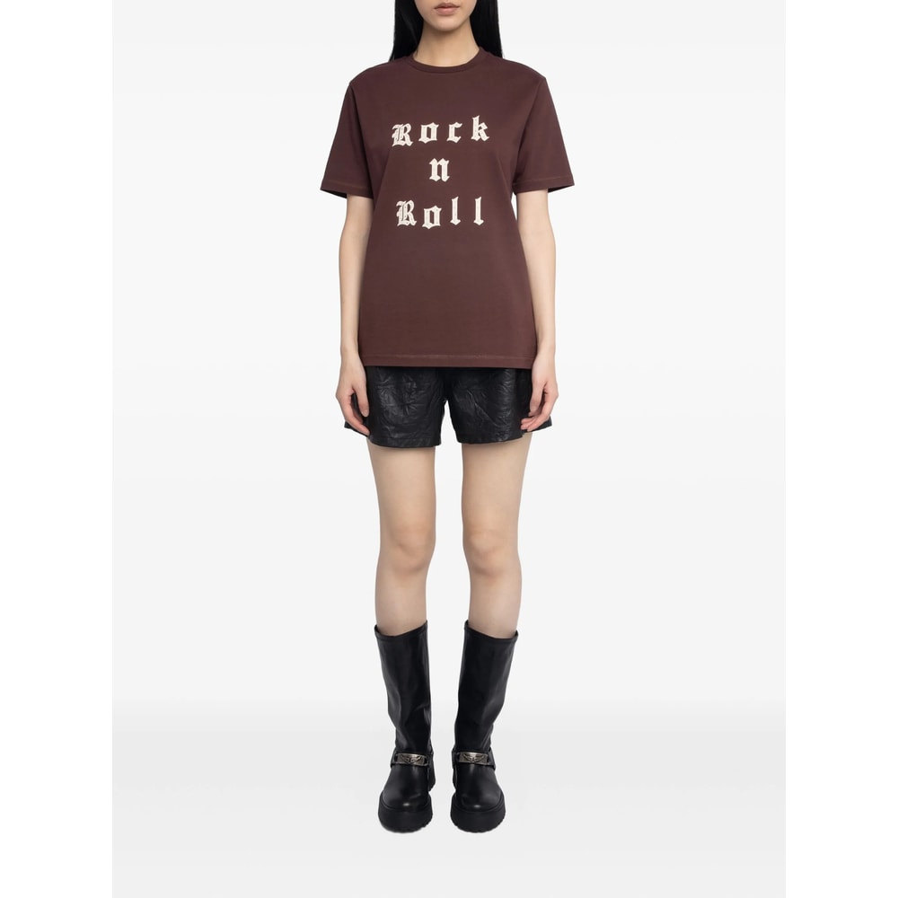 Zadig & Voltaire T Shirts Red In Brown