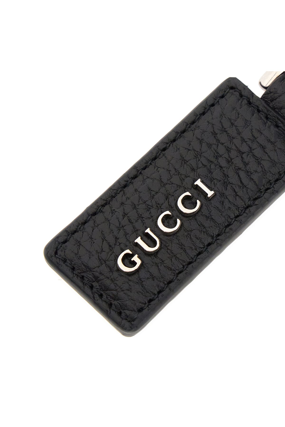 Gucci Metal And Leather Key Ring