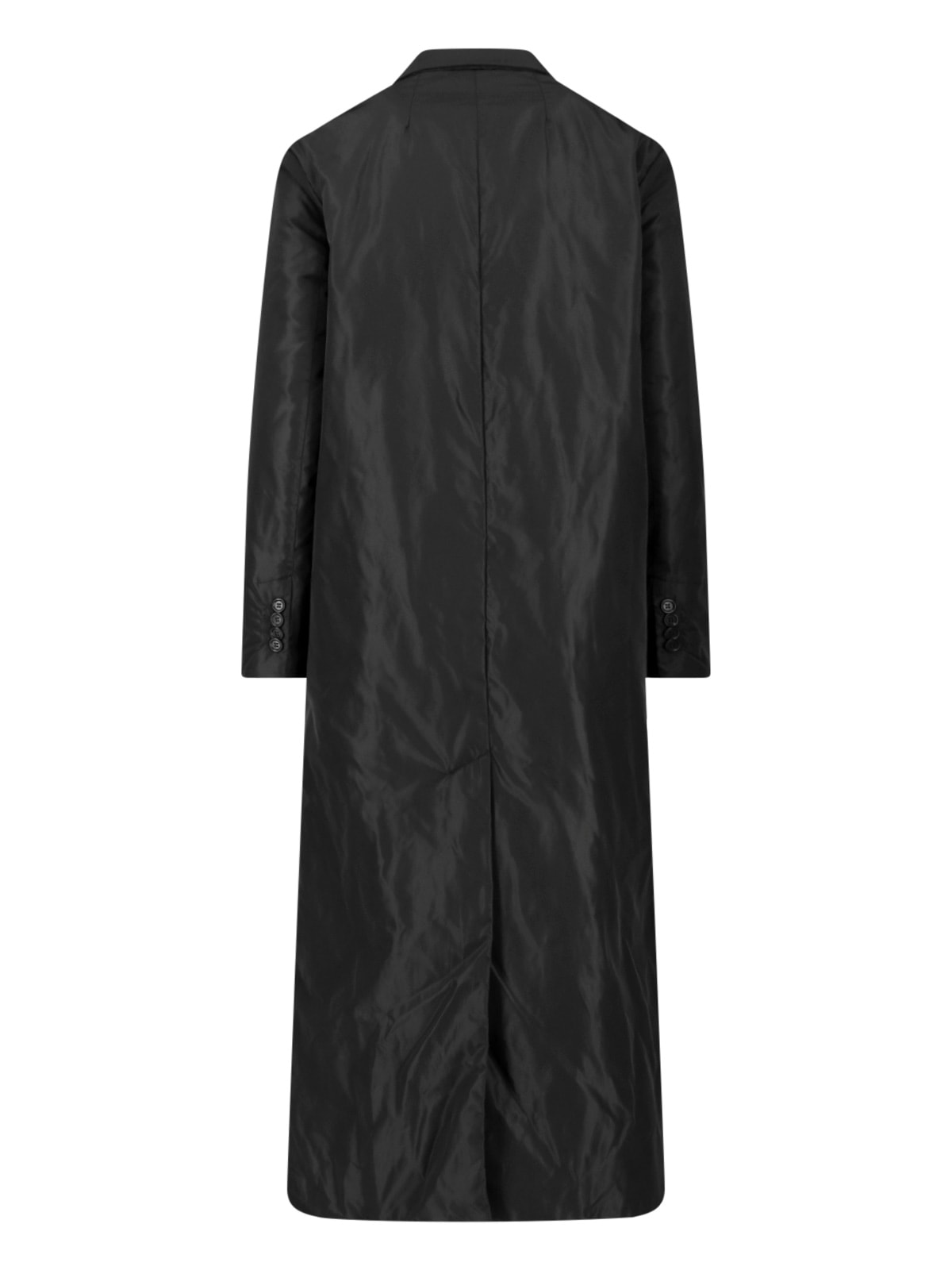 Aspesi Long Jacket With Buttoned Cuffs And Pockets In Black
