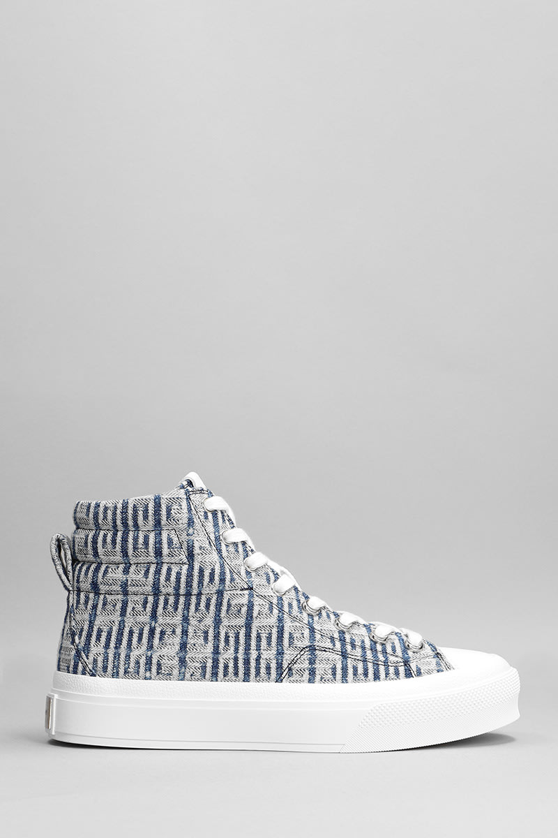 Givenchy Sneakers In Blue Cotton