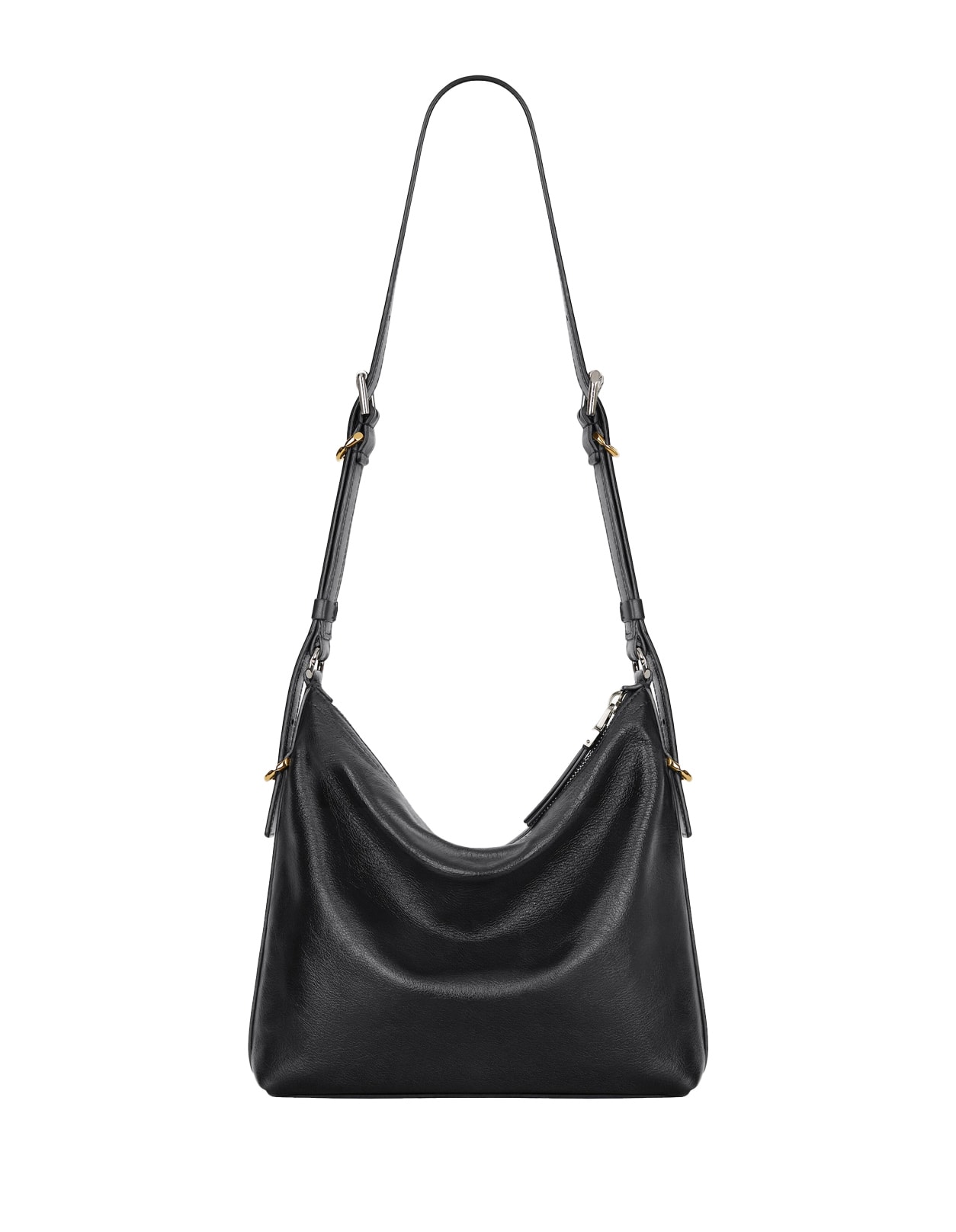 Shop Givenchy Voyou Crossbody Bag In Black Leather