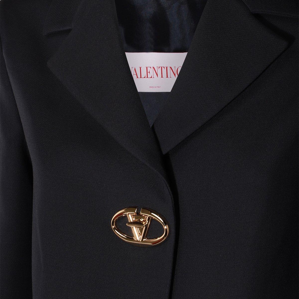 Valentino Vlogo Single-breasted Wool Blazer