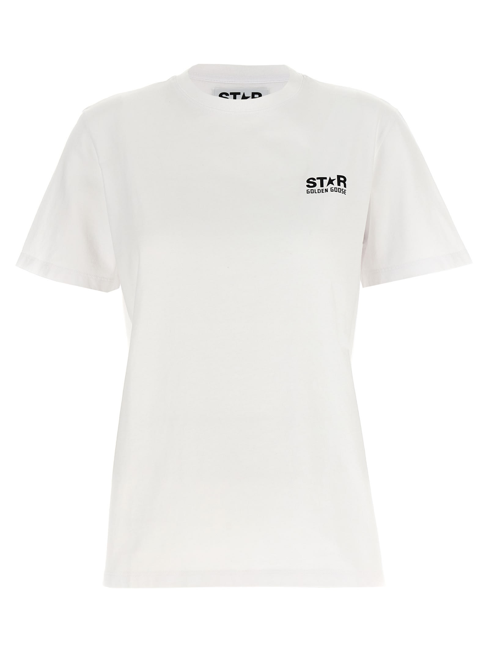 Golden Goose Star T-shirt In White/black