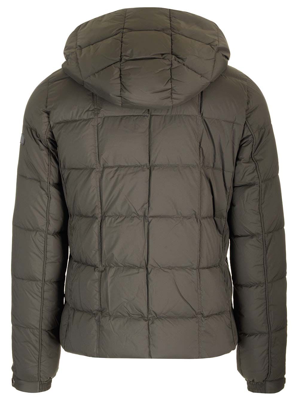 Shop Tatras Short Gesso Down Jacket In Grey