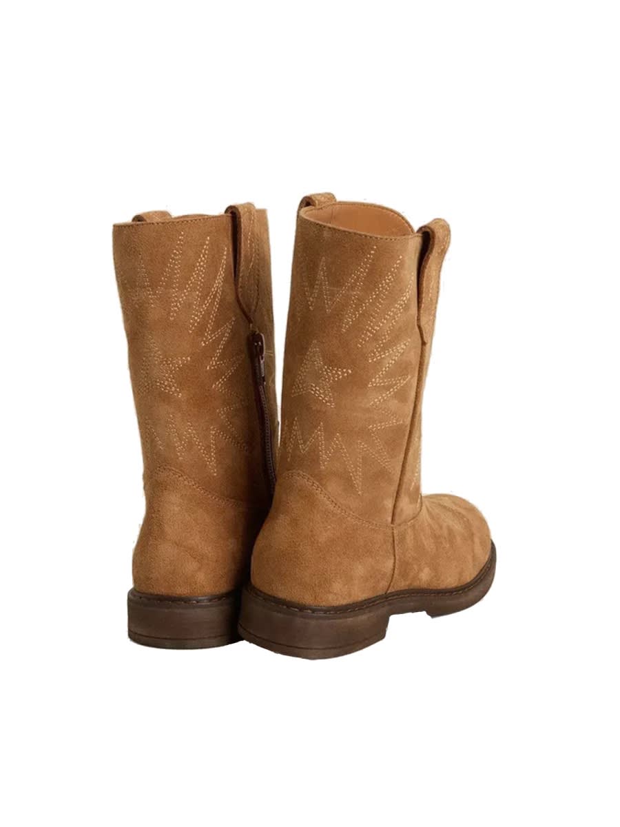 Golden Goose Wish Star Biker Boots In Brown