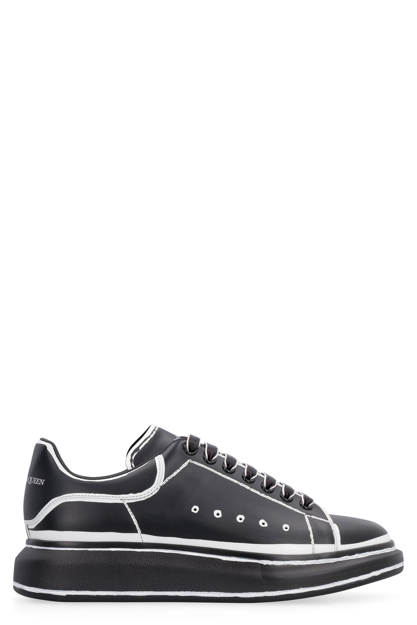 alexander mcqueen black and white outline