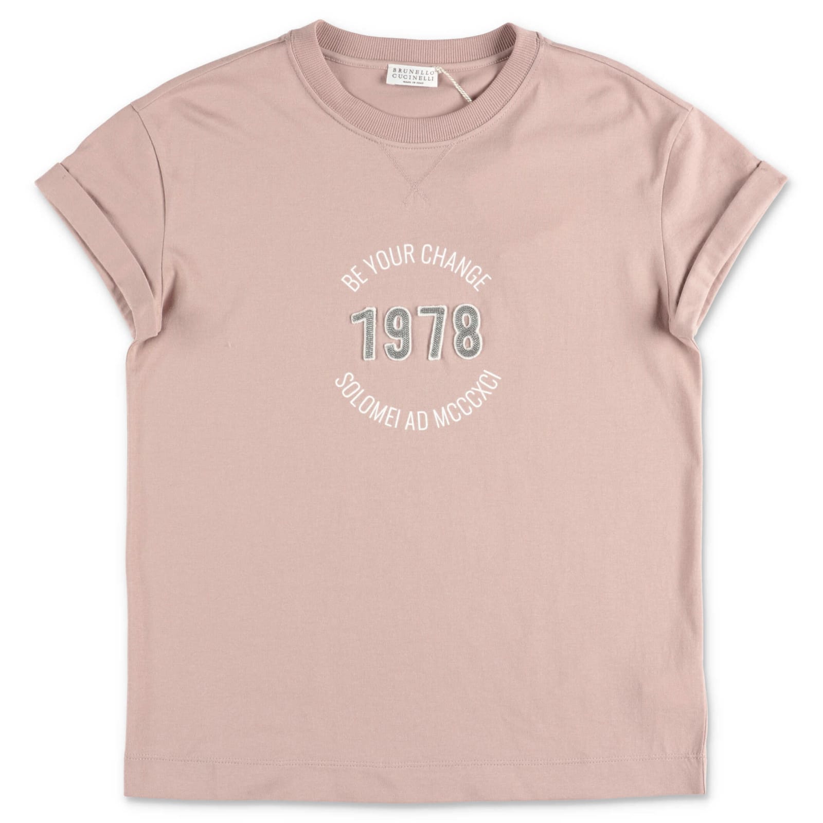 Brunello Cucinelli T-shirt Rosa In Jersey Di Cotone