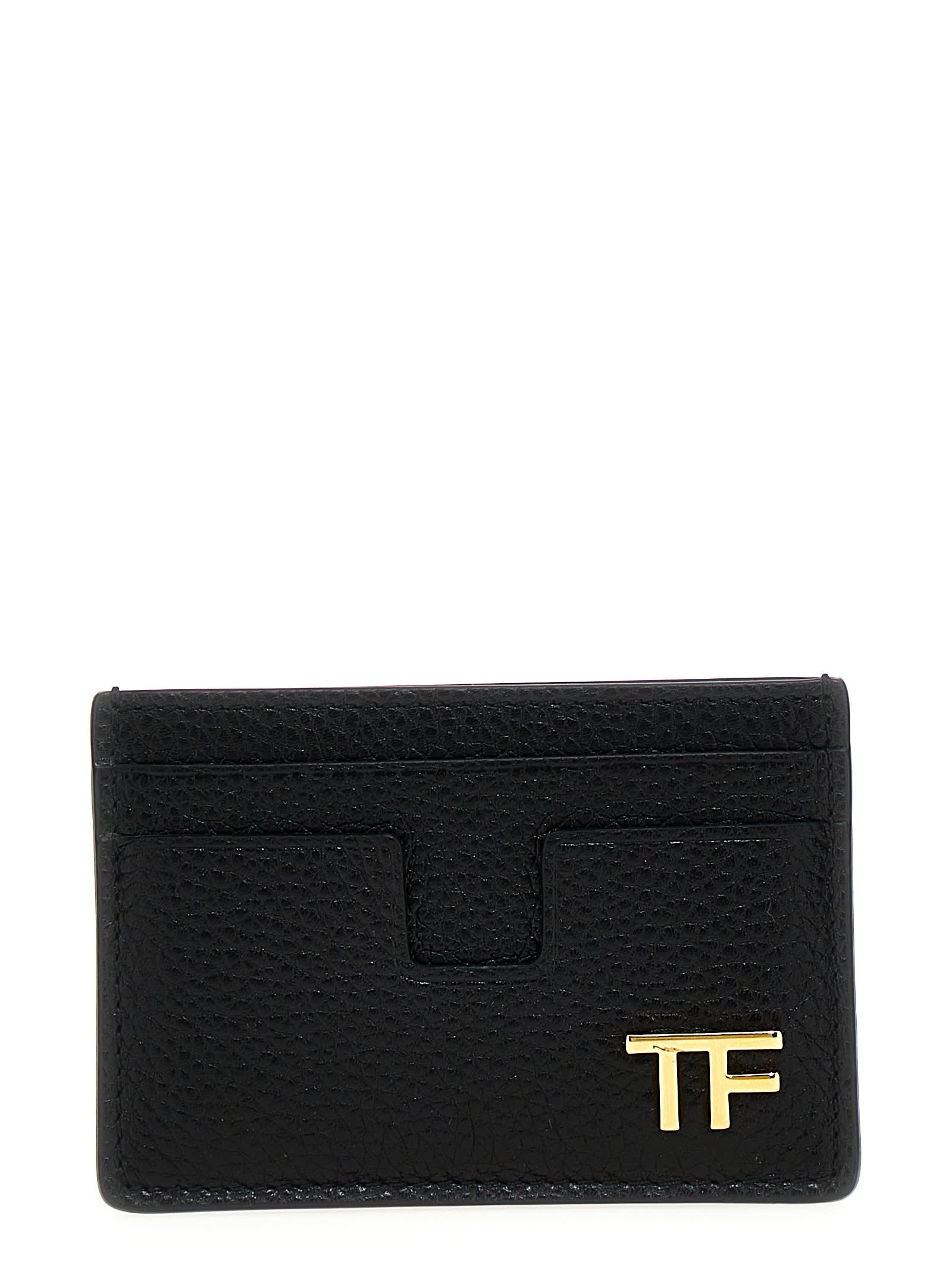 Tom Ford Logo Card Holder In Black