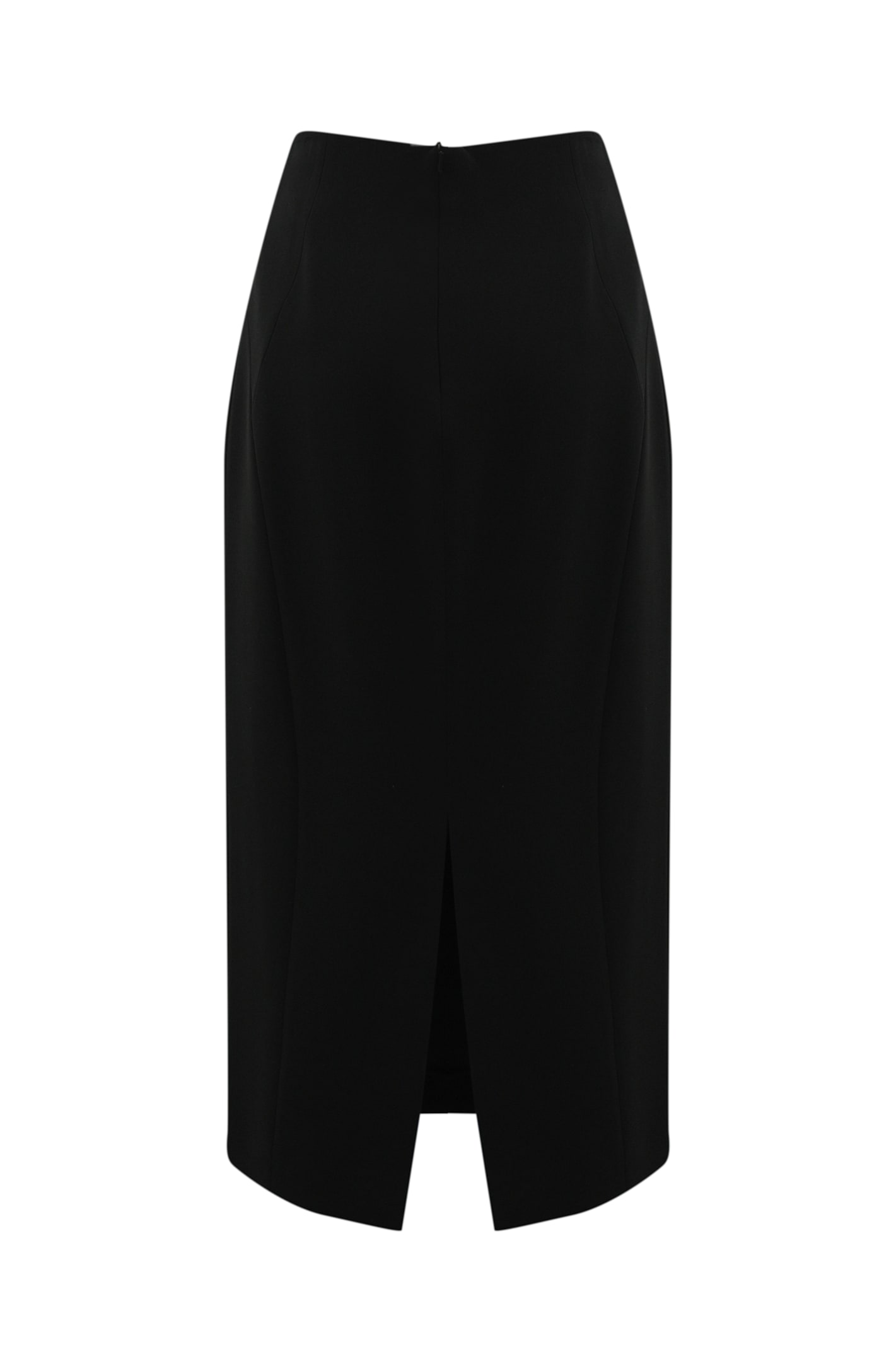 Shop Max Mara Claudia Skirt In Cady In Nero