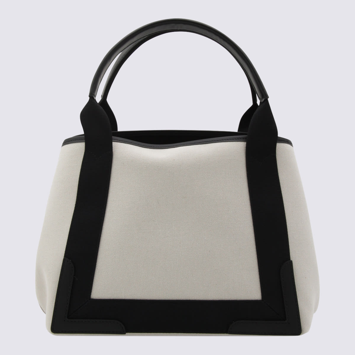 Shop Balenciaga Navy Cabas Tote Bag In Natural/black