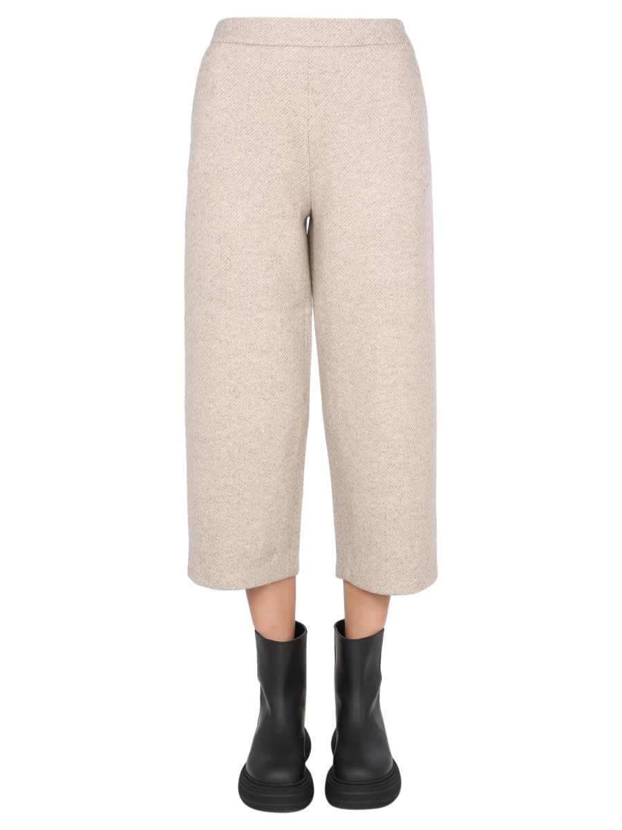 Shop Fabiana Filippi Cropped Trousers In Grey