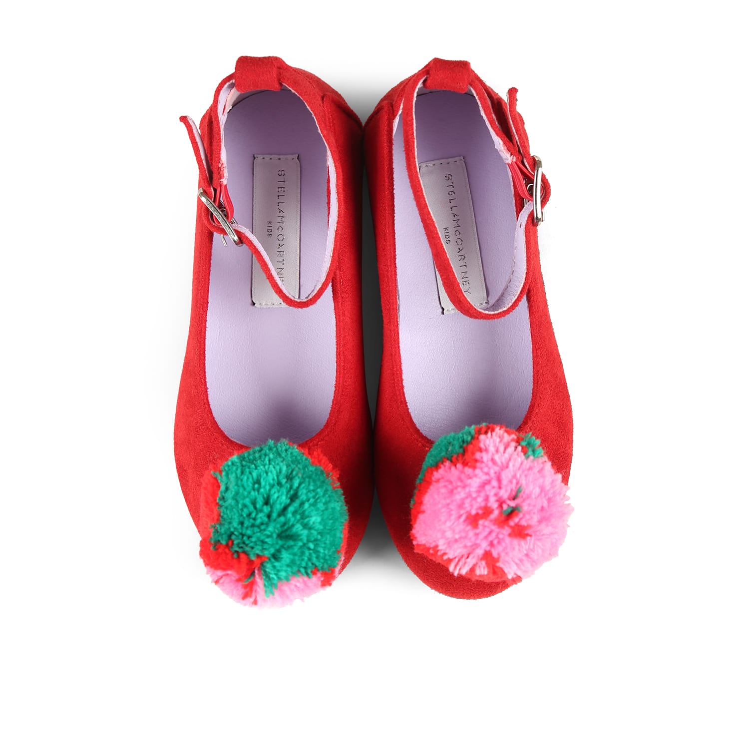 Stella Mccartney Fluffy Fruit Ballerina Shoes In Red