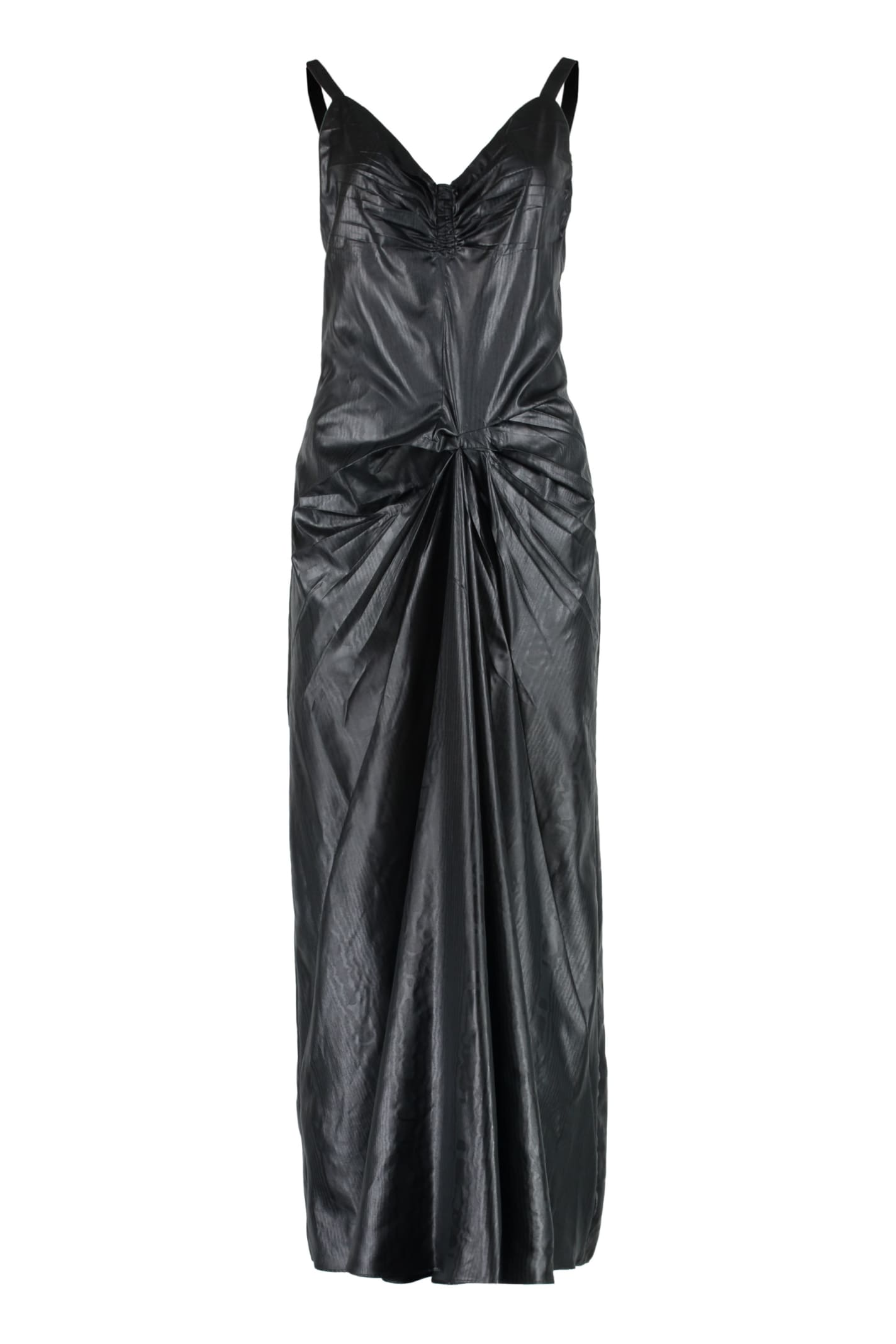 Shop Maison Margiela V-neck Dress In Black