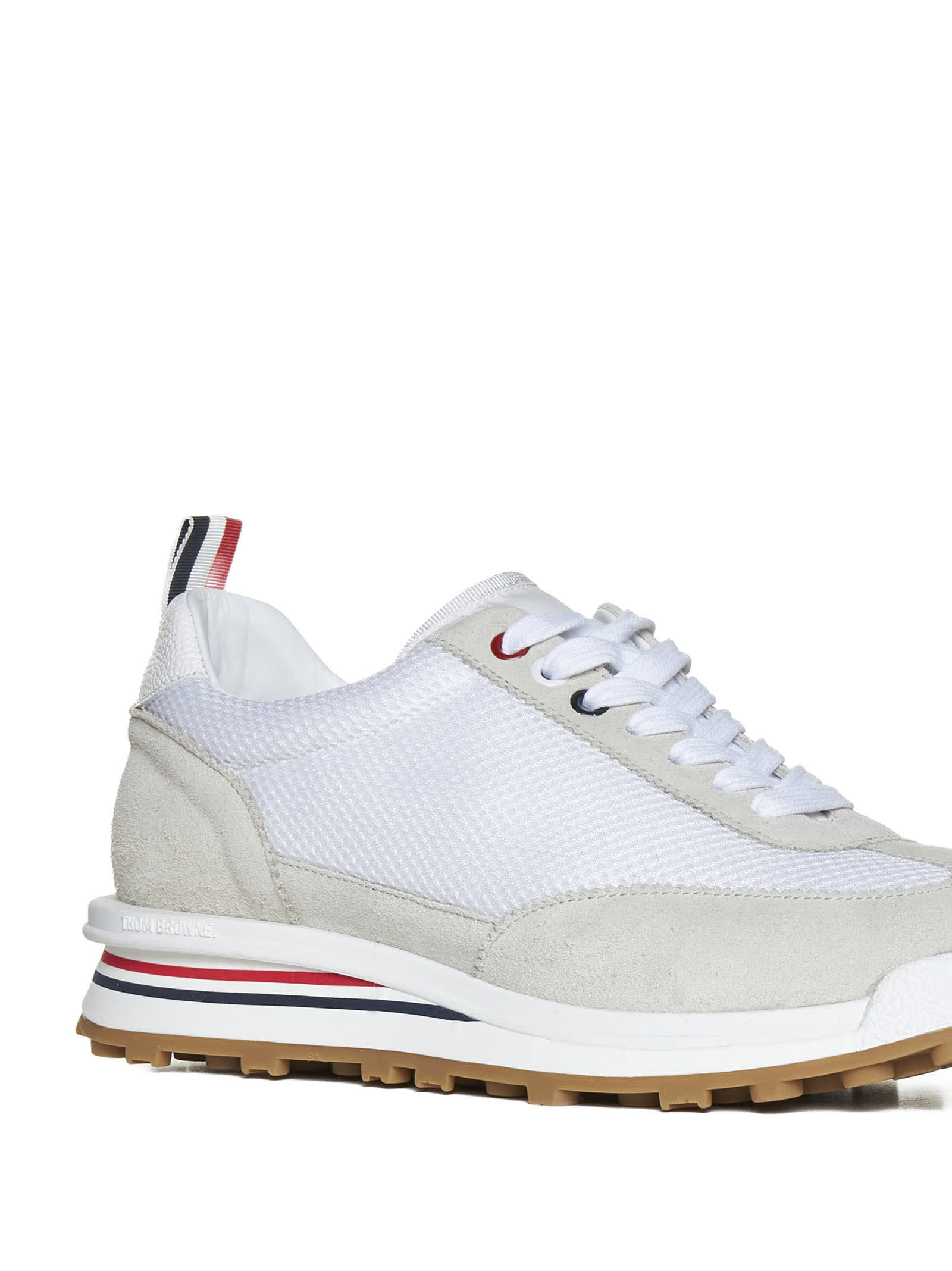 Thom Browne White Textile Tech Runner Sneakers In White