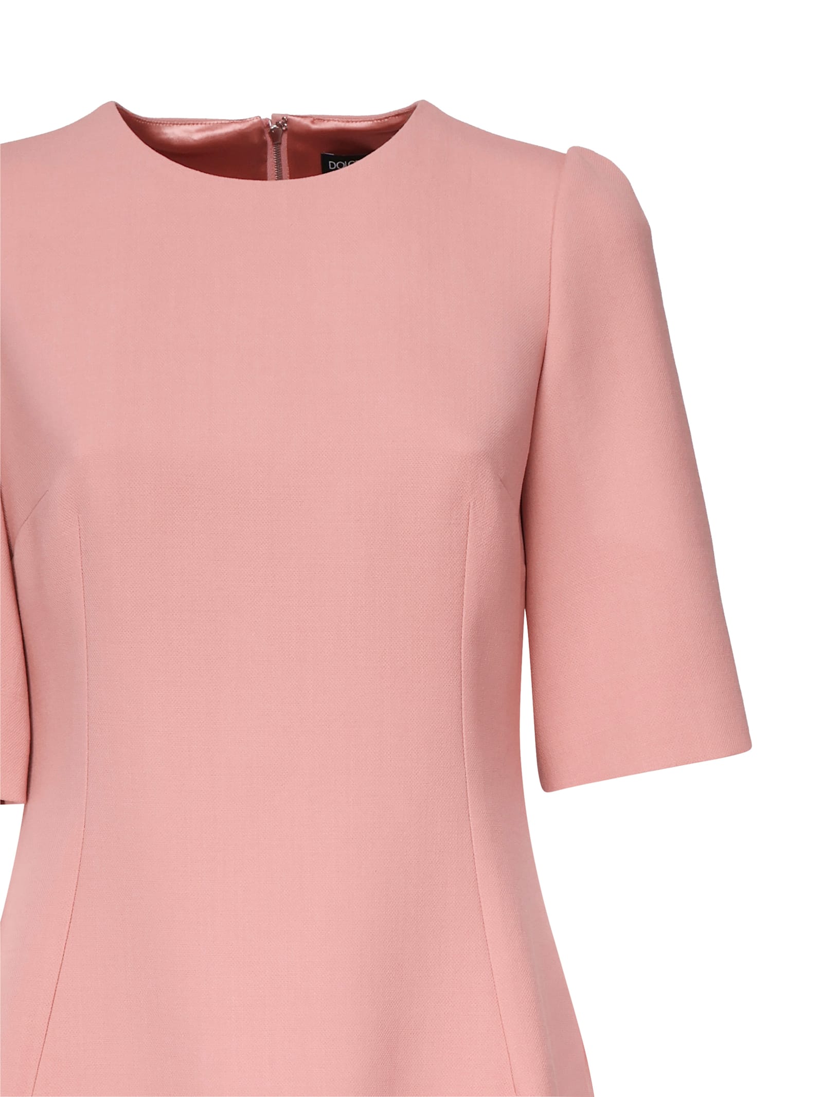 Dolce & Gabbana Hourglass Midi Dress In Pink