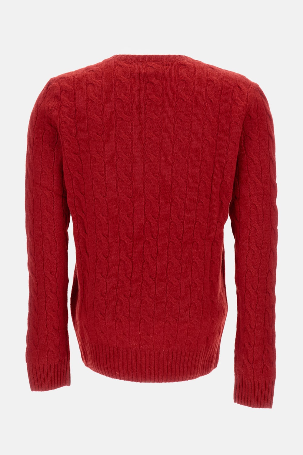 Polo Ralph Lauren Cable Knit Cashmere Blend Sweater In Red