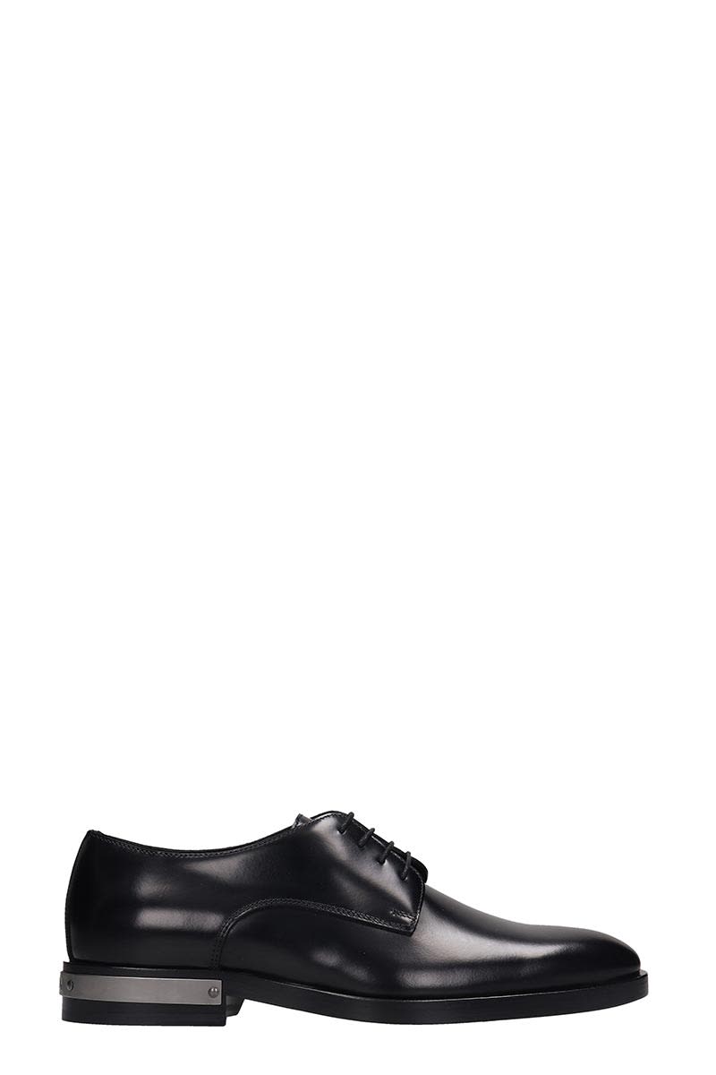BALMAIN PRINCE LACE UP SHOES IN BLACK LEATHER,11256553