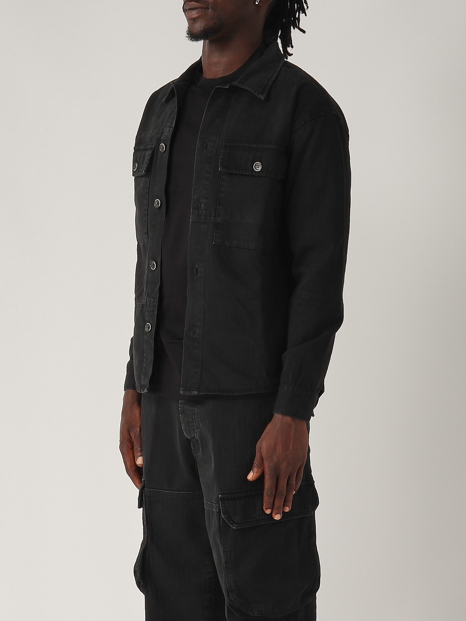 Shop Nine In The Morning Overshirt Shirt In Nero