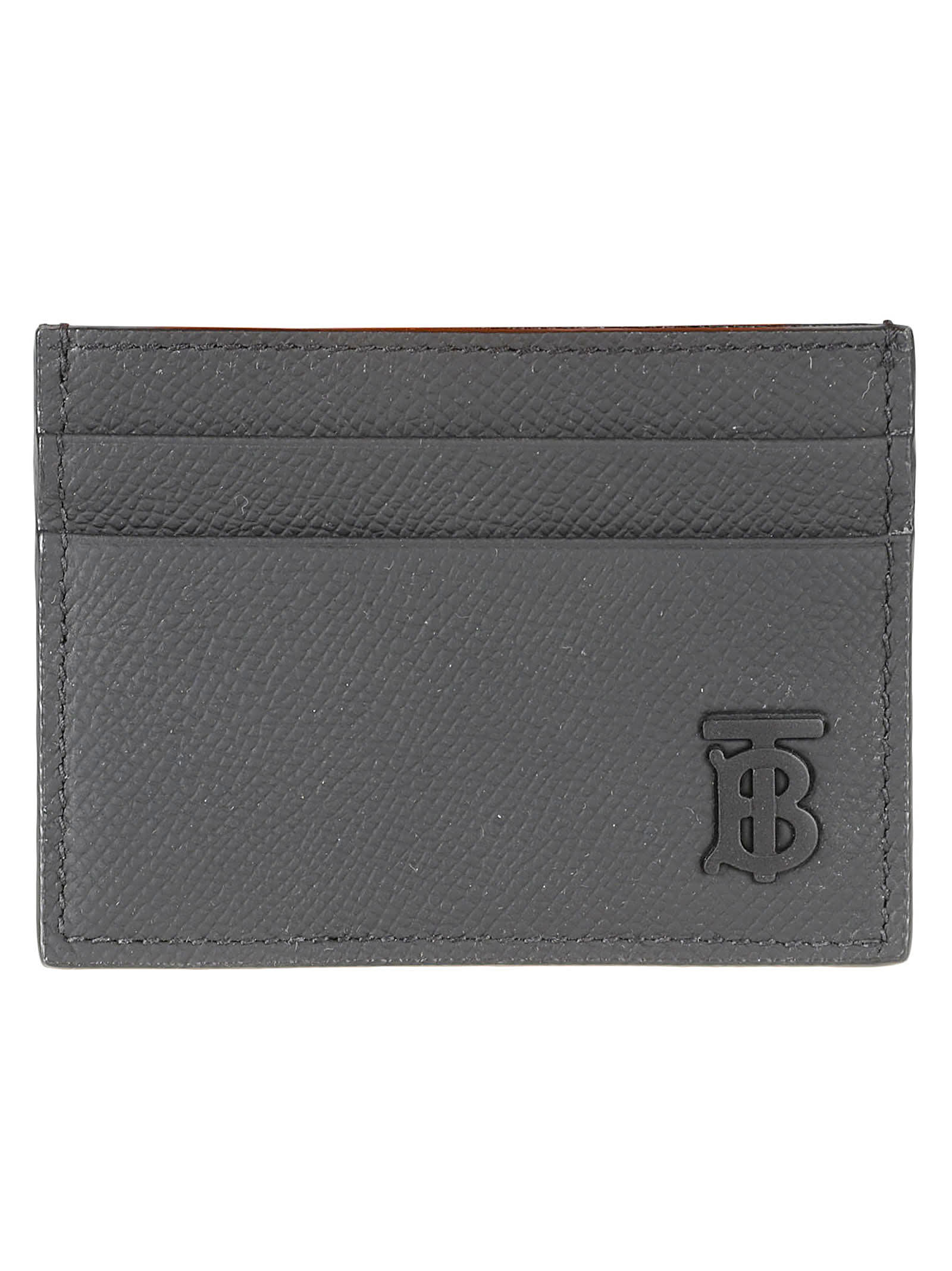 Burberry Tb Embossed Card Holder In Gray