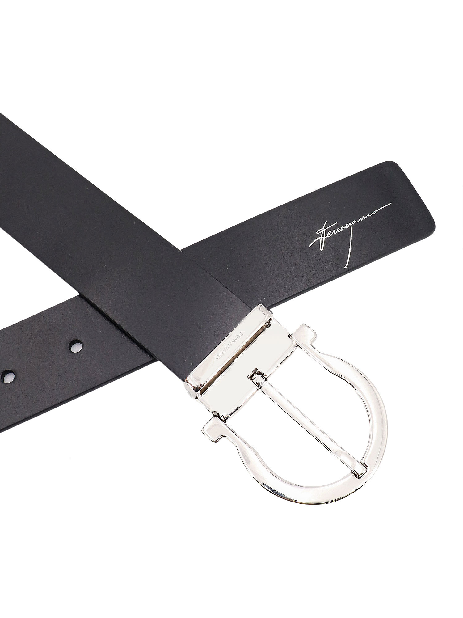 Shop Ferragamo Belt In Black