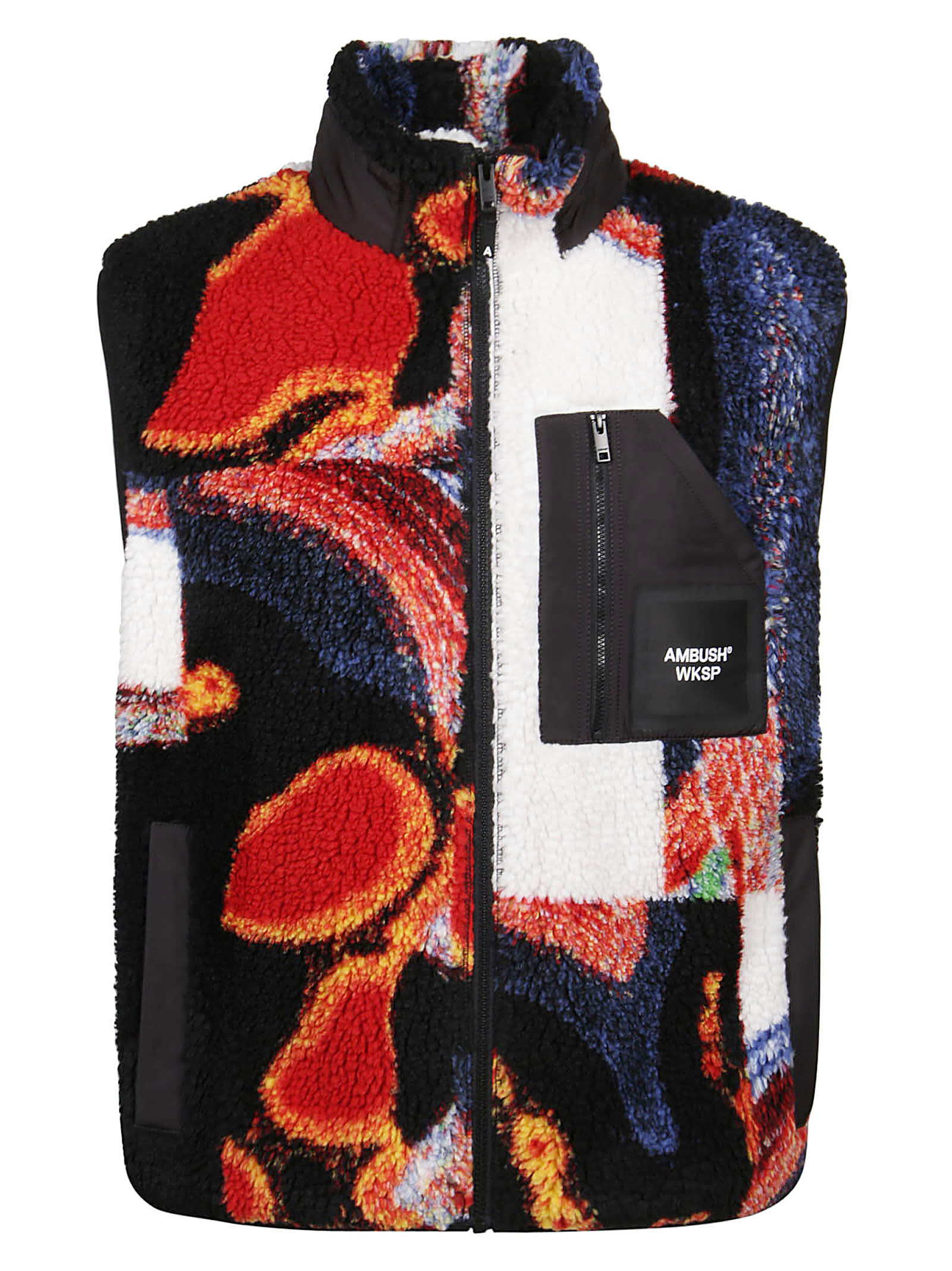 Shop Ambush Teddy Jacquard Vest In Multicolor Black