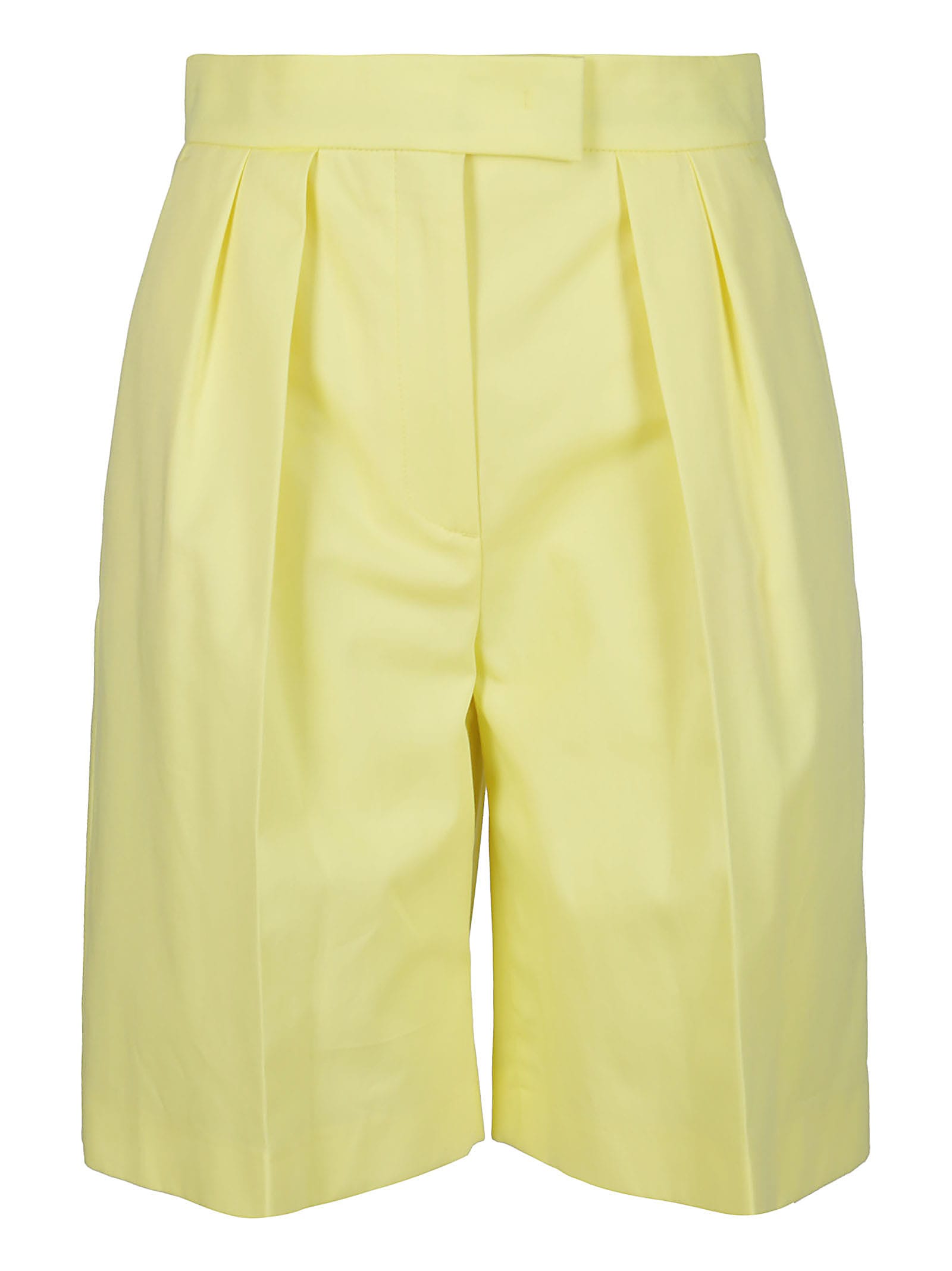 MSGM Pale Yellow Cotton Shorts