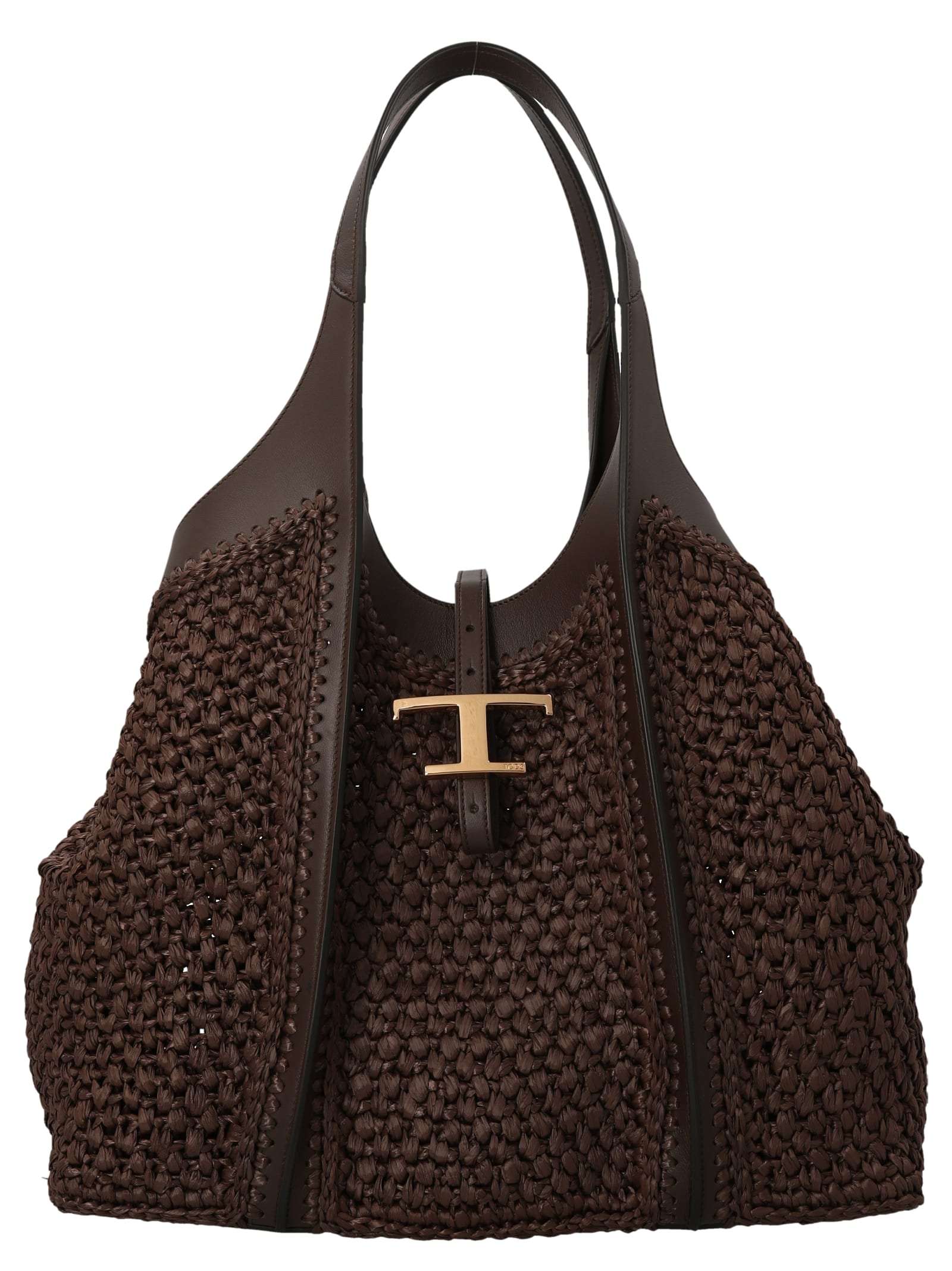 Tod's Clutch Bag In Raffia Mini In Brown