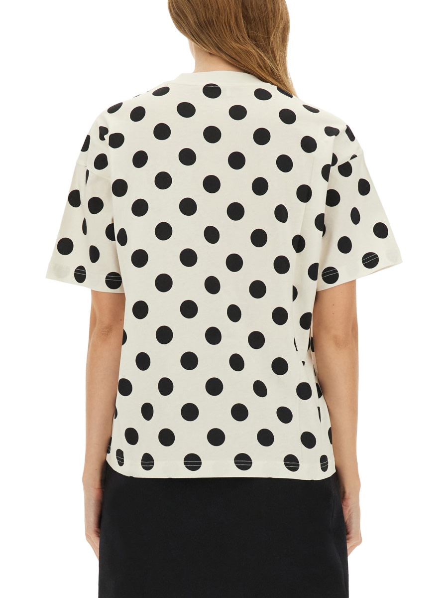 Moschino Teddy Polka Dots T-shirt In White