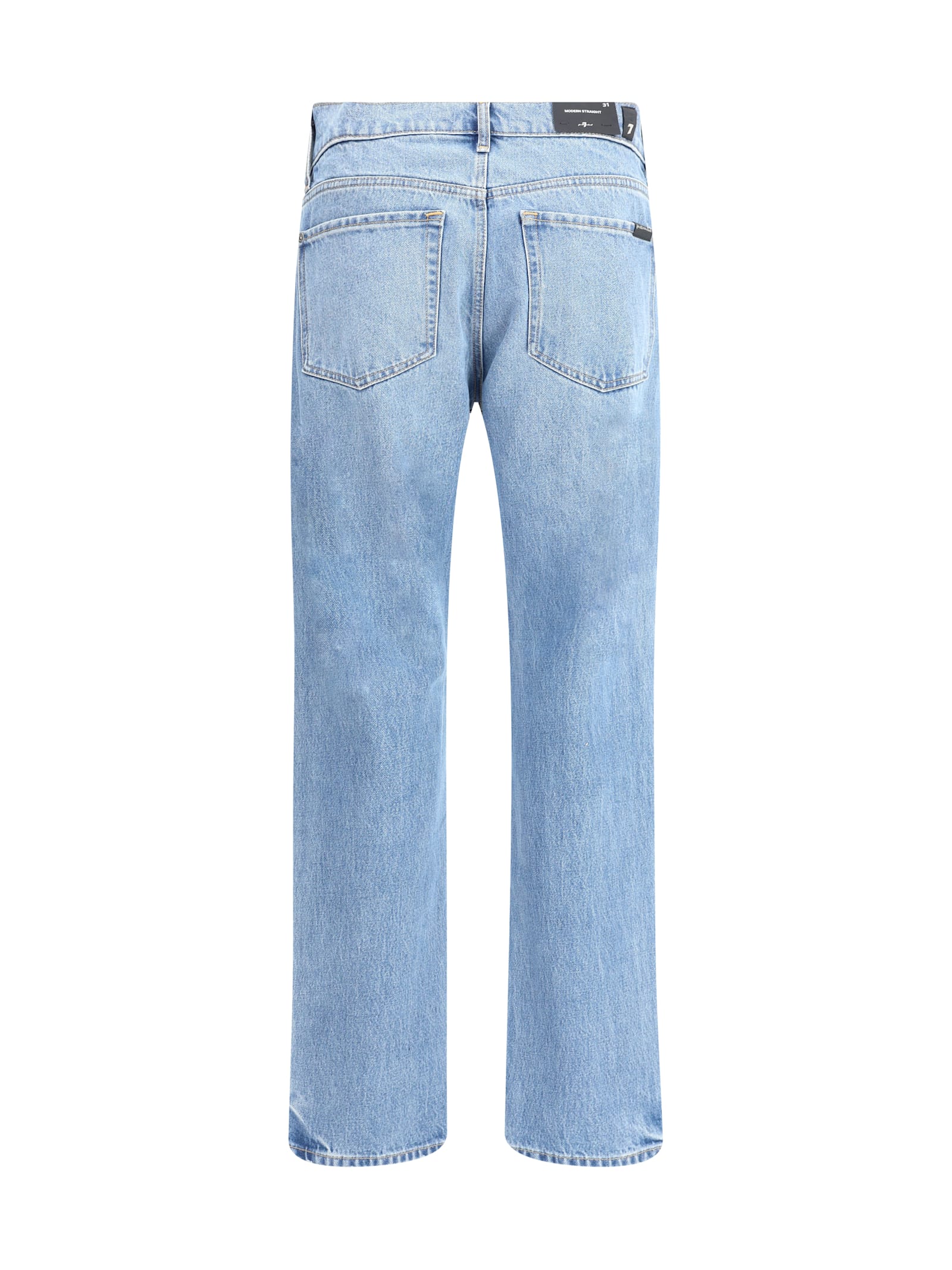 7 For All Mankind Bakersfield Modern Straight Jeans In Blue