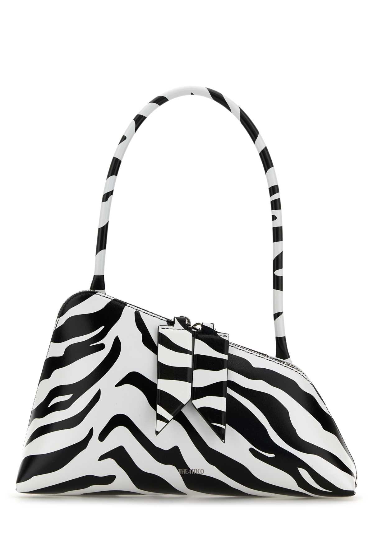 Attico Printed Leather Sunrise Shoulder Bag