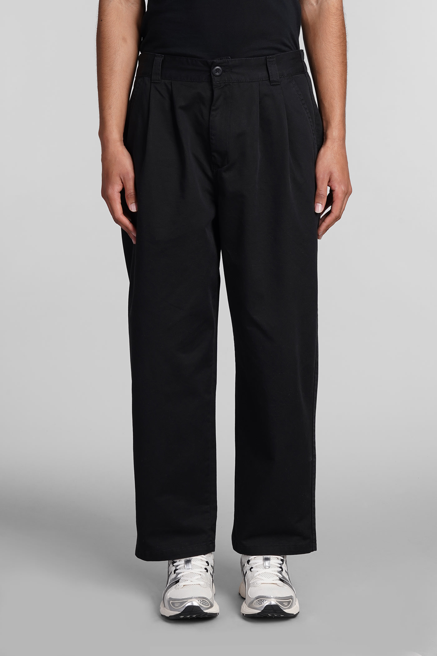 Shop Carhartt Pants In Black Cotton