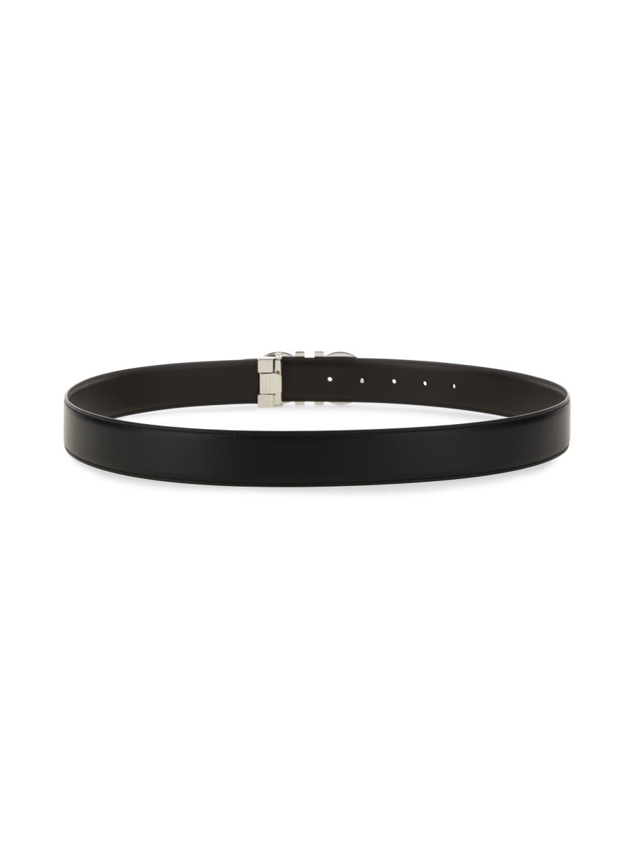 Shop Ferragamo Leather Belt In Black