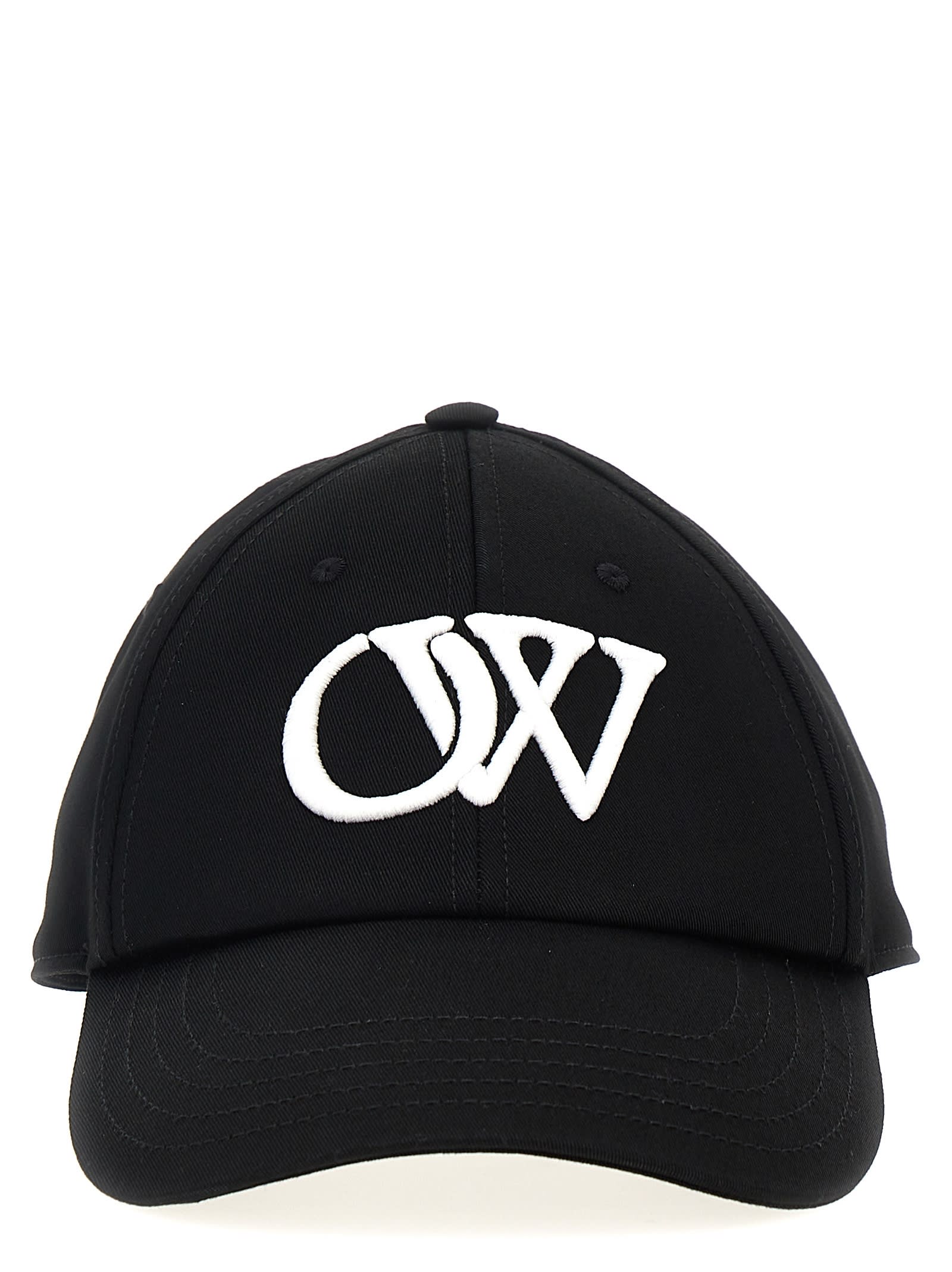 Shop Off-white Drill Ow Baseball Cap In White/black