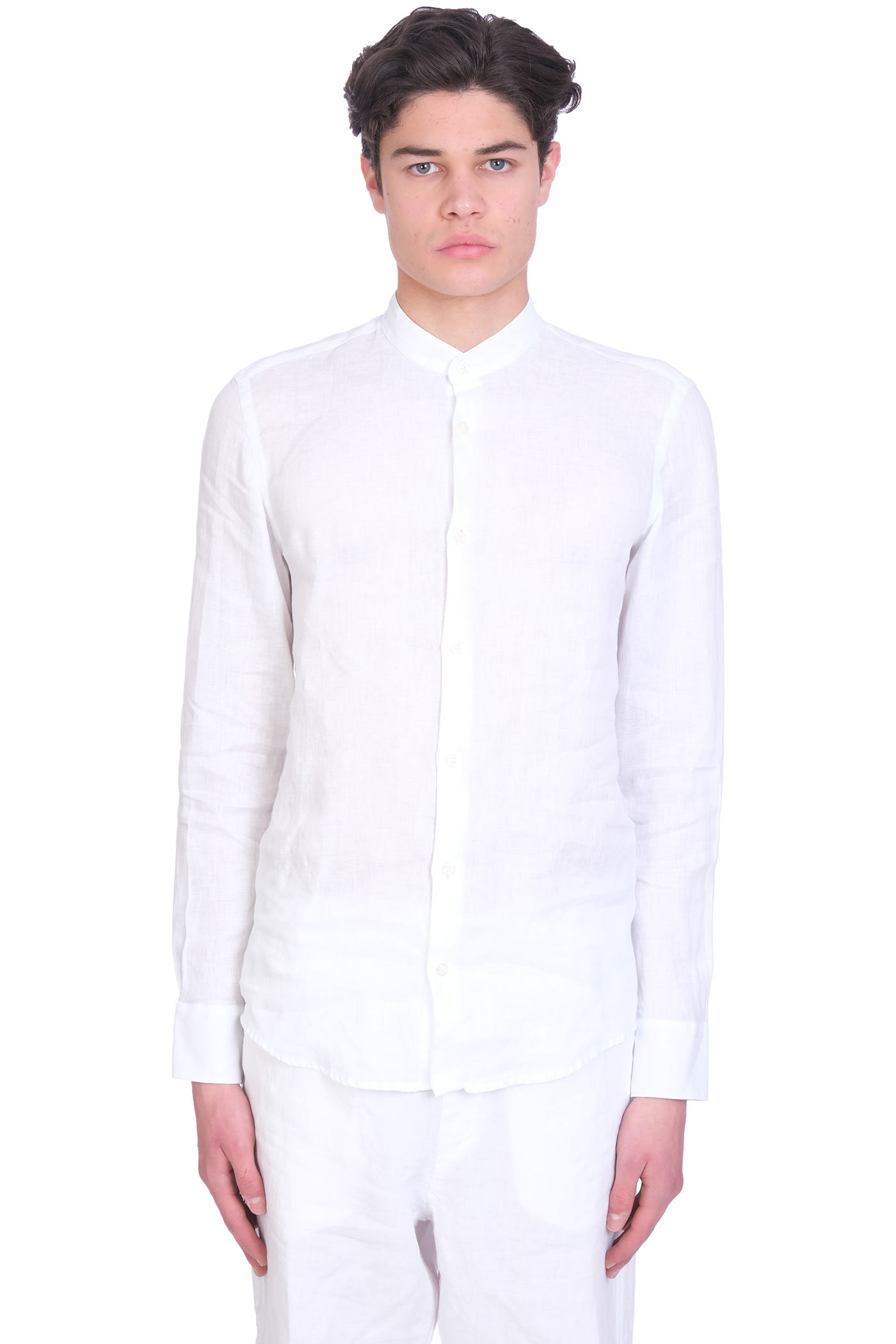 Low Brand Shirt In White Linen