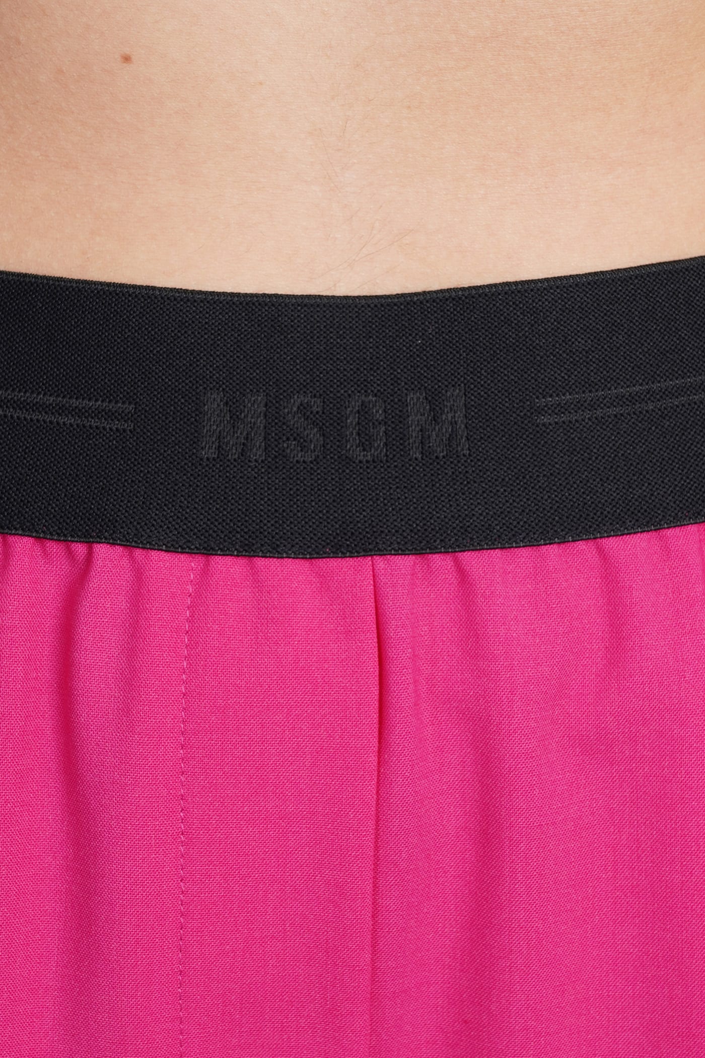 Msgm Shorts In Fuxia Wool In Fuxia