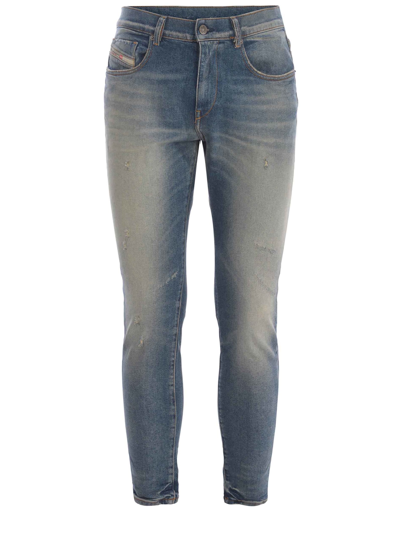 Shop Diesel Jeans  Strukt Made Of Denim In Blu Medio