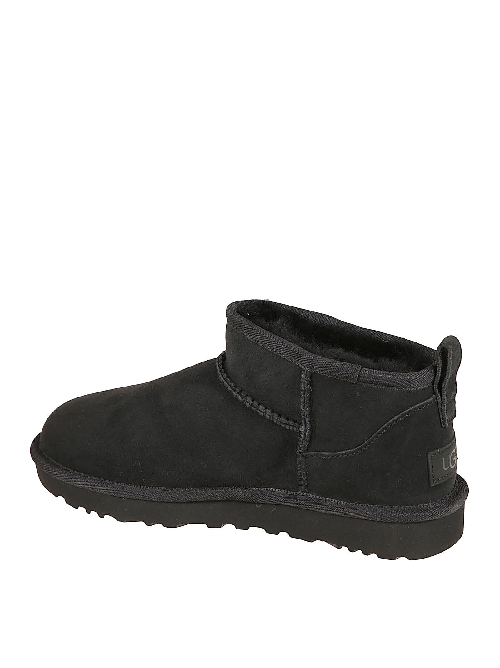 Ugg Classic Ultra Mini Suede Boots For Woman In Black