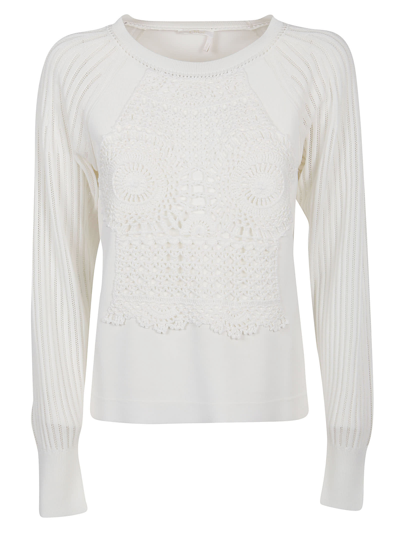 Chloé Plain Shirt In Iconic Milk