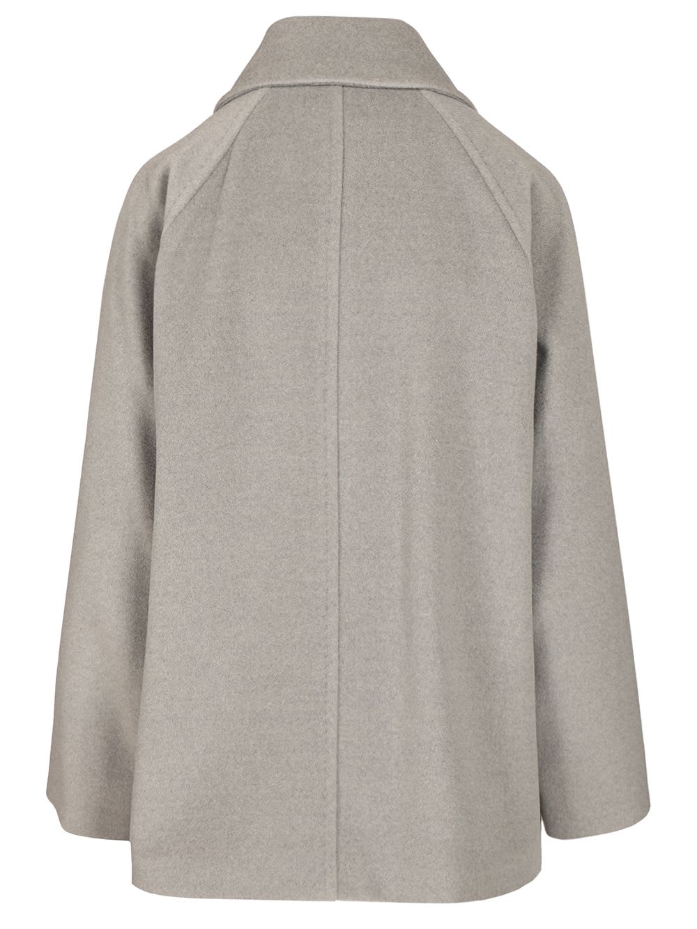 Max Mara Double-breasted Wool Pea Coat In Gray