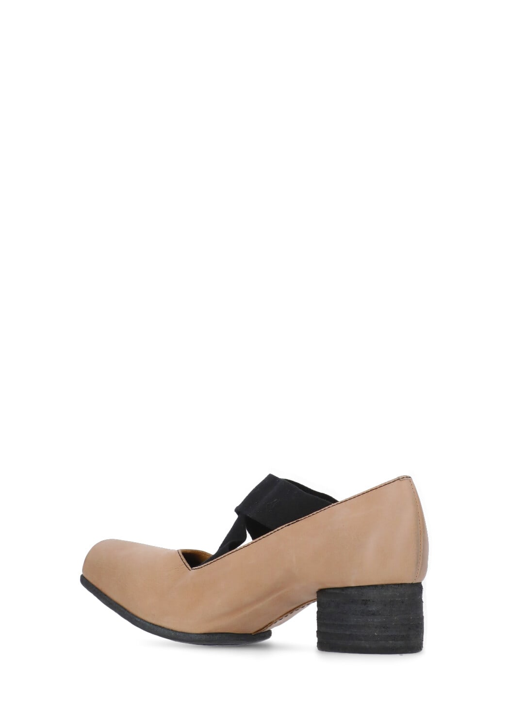 Uma Wang Leather Ballerina Flats With 23 Mm Square Toe In Pink