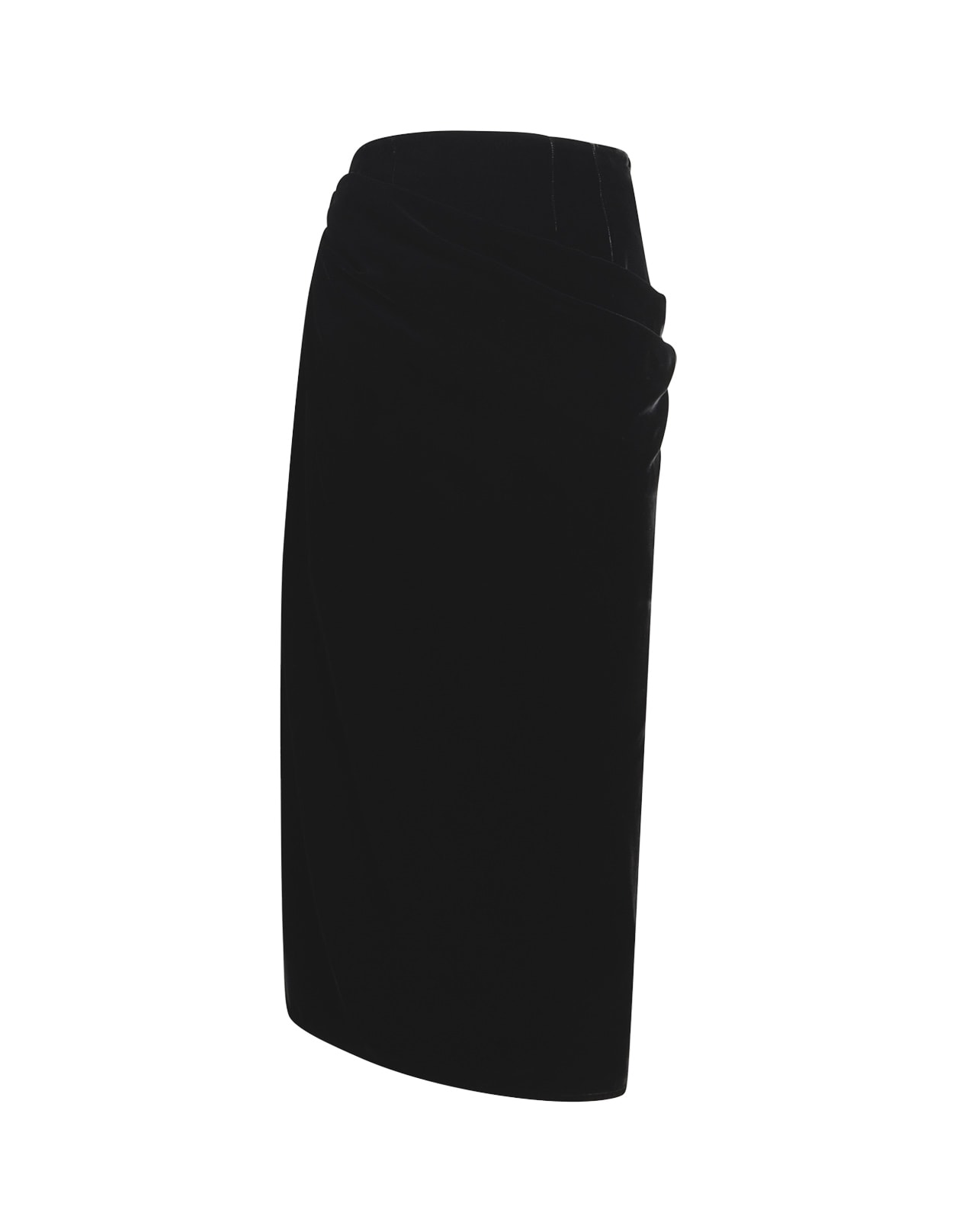 Etro Convertible Wrap-effect Velvet Midi Skirt In Black