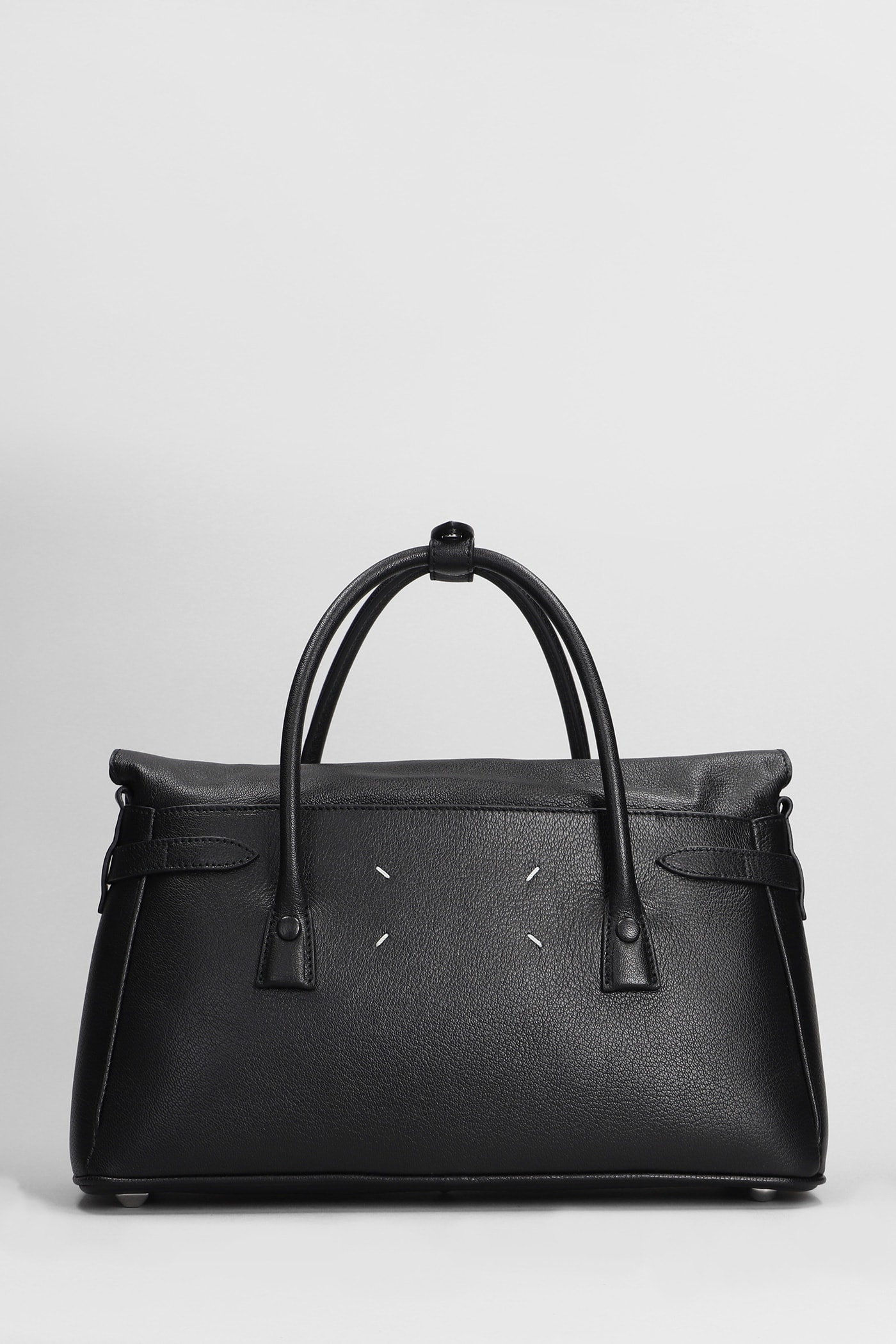 Shop Maison Margiela 5ac Shoulder Bag In Black Leather