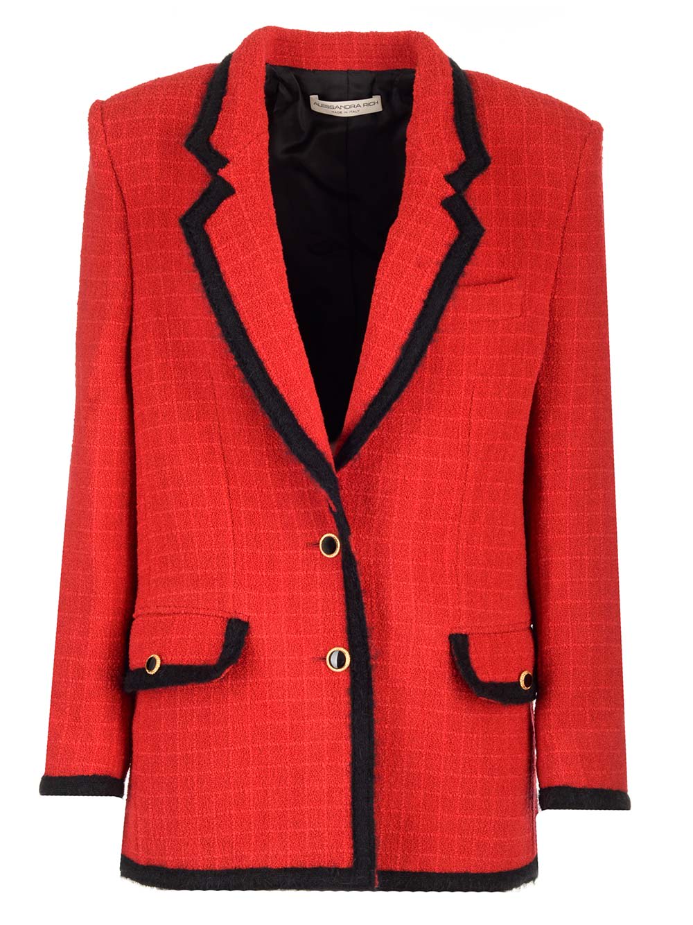 Shop Alessandra Rich Oversized Blazer In Red