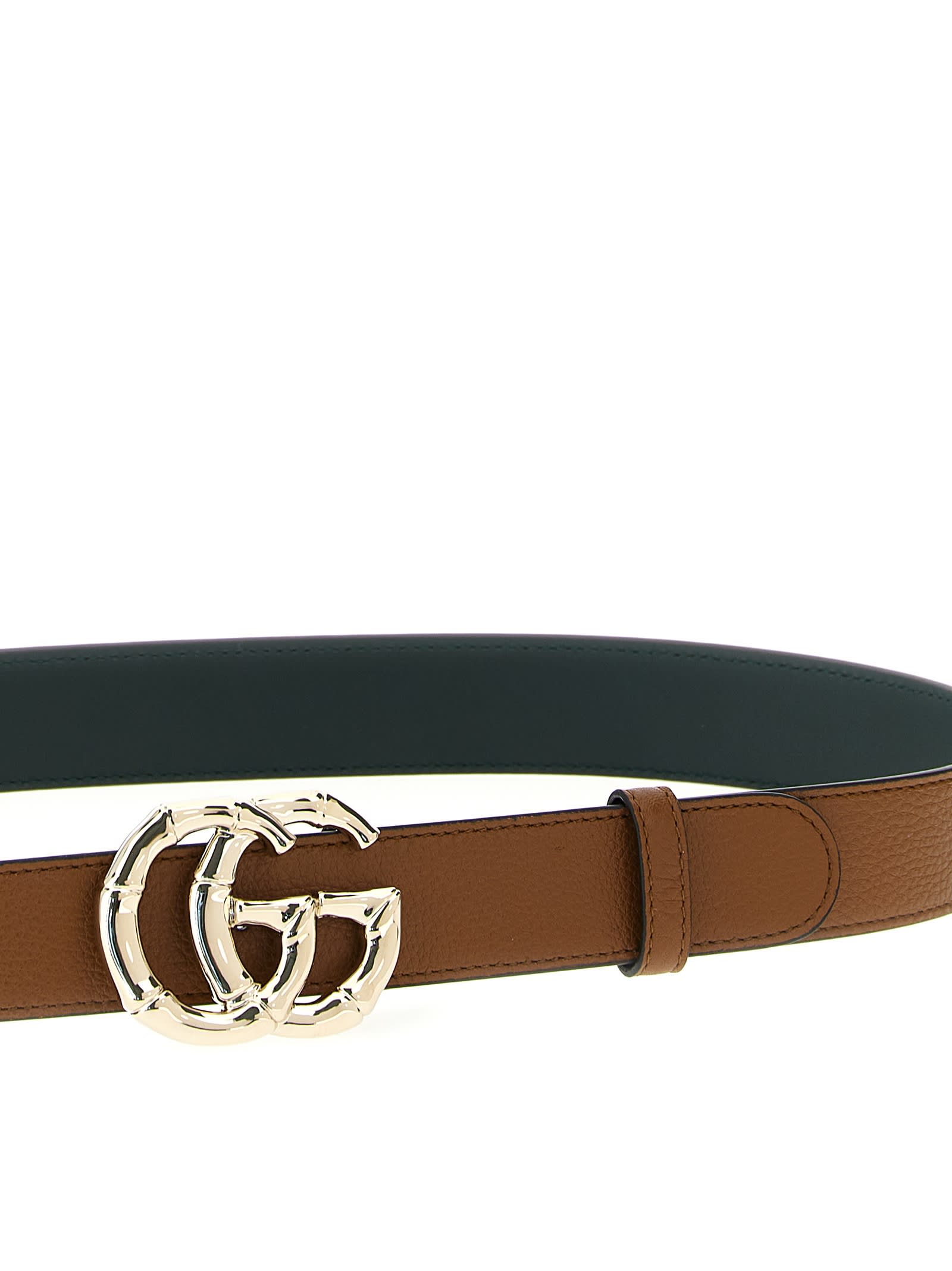 Gucci Marmont Belt With Adjustable Length And Texture In Brown