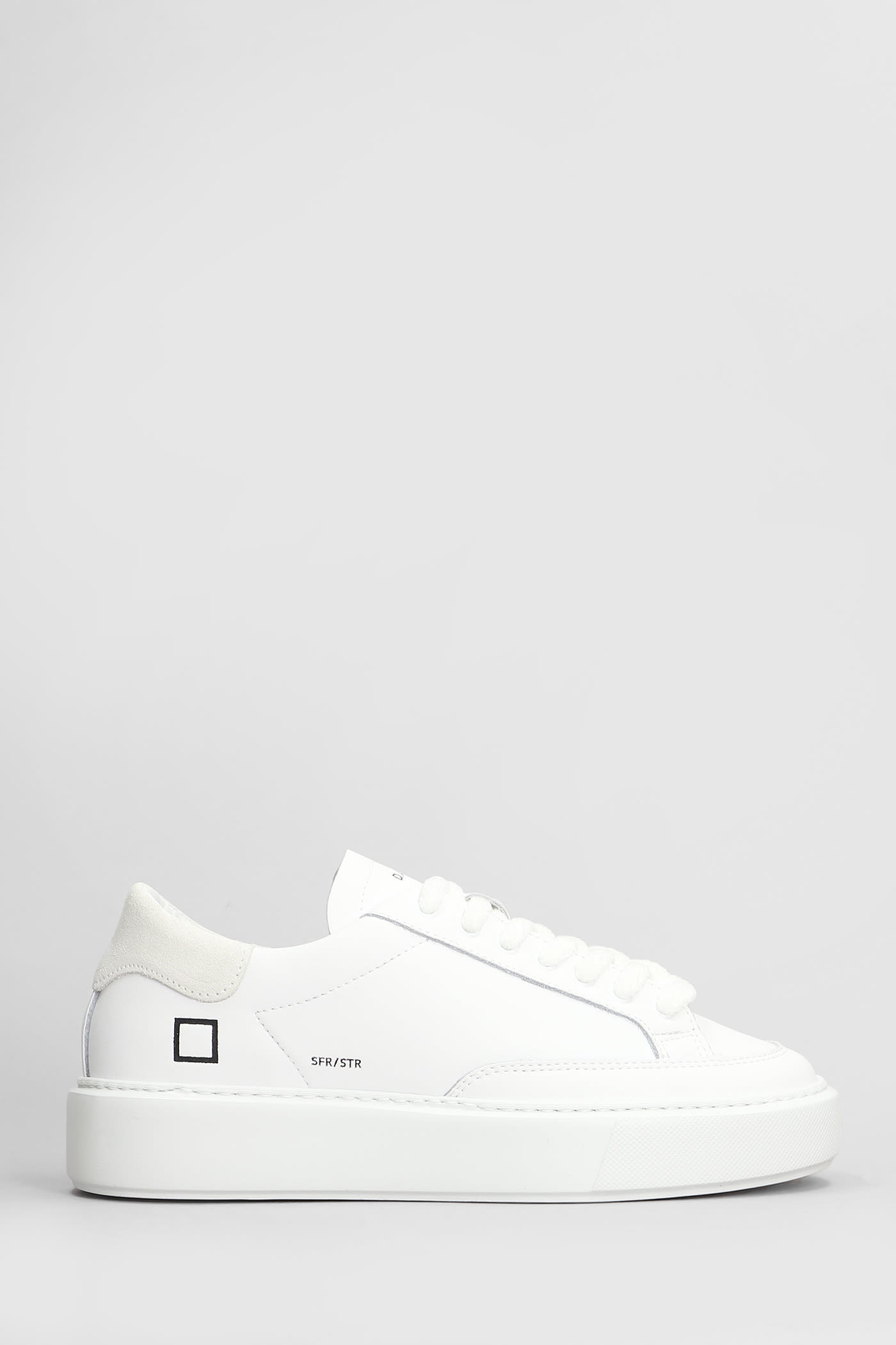 Shop Date Sfera Stripe Sneakers In White Leather