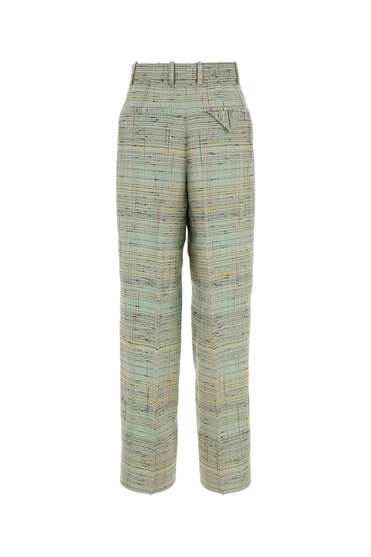 Shop Bottega Veneta Embroidered Viscose Blend Palazzo Pant In Dewdropmulticolour