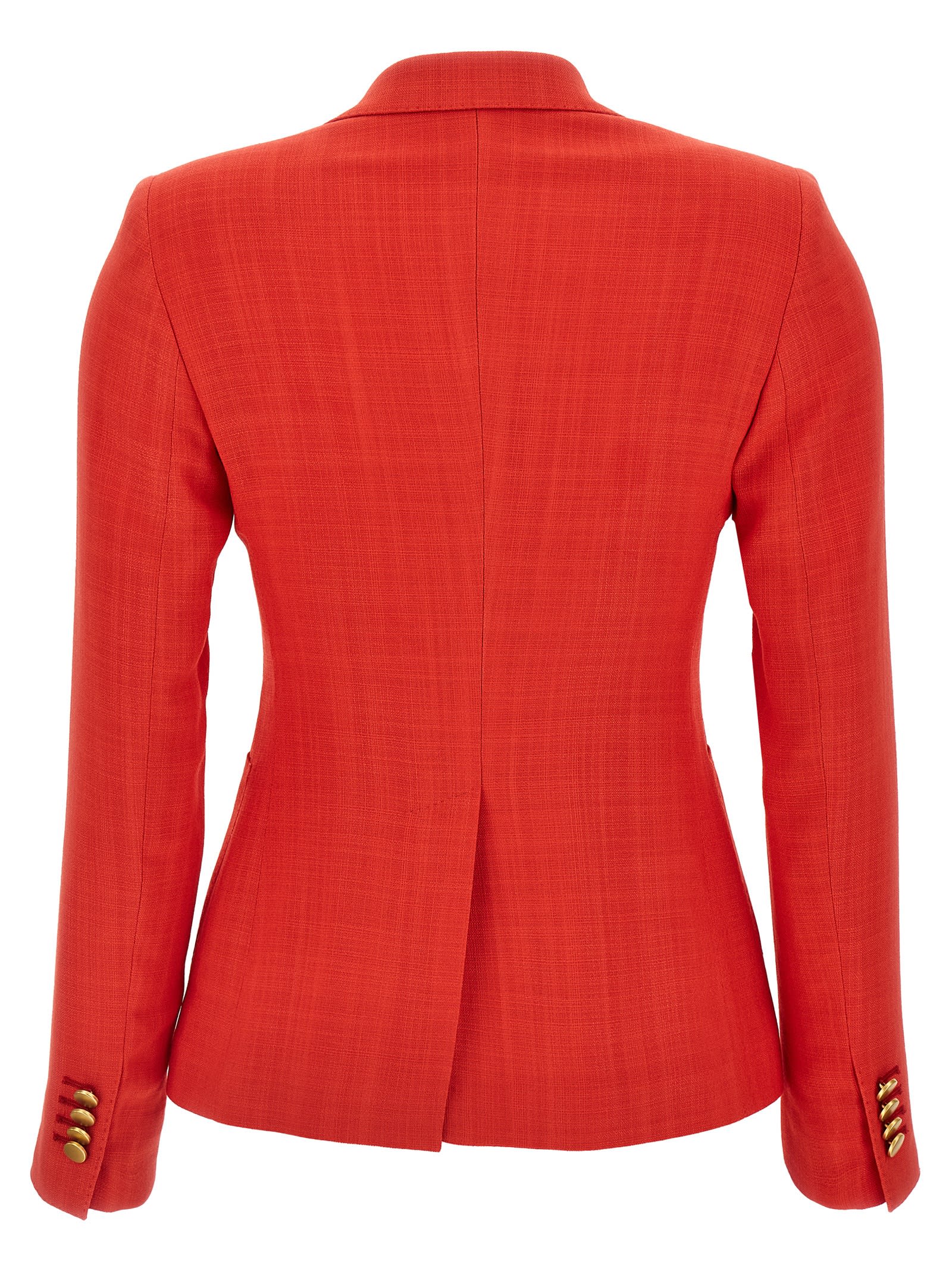 Tagliatore J-coral Double-breasted Blazer In Viscose In Red