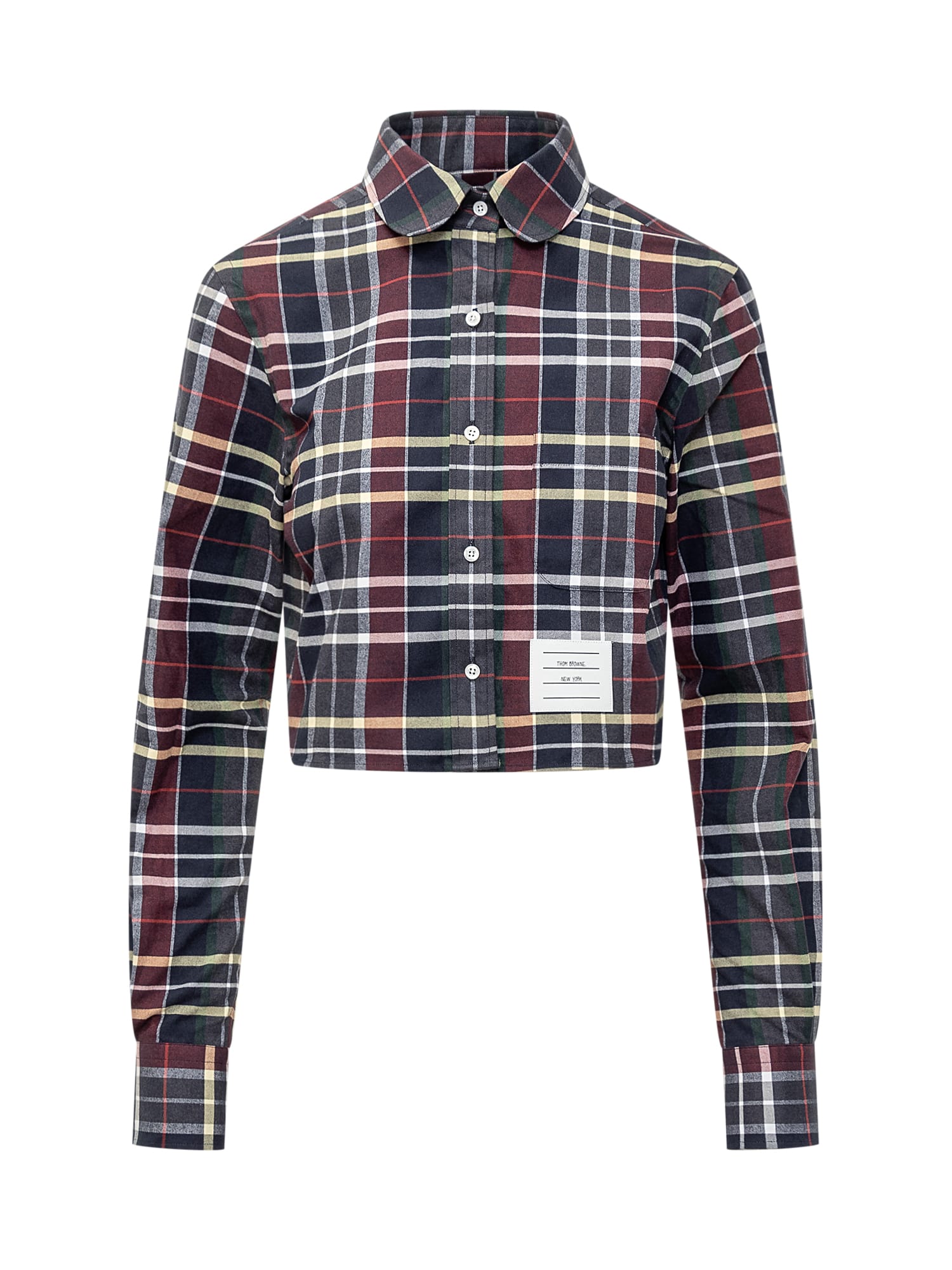 Shop Thom Browne Cropped Shirt In Seasonal Multi